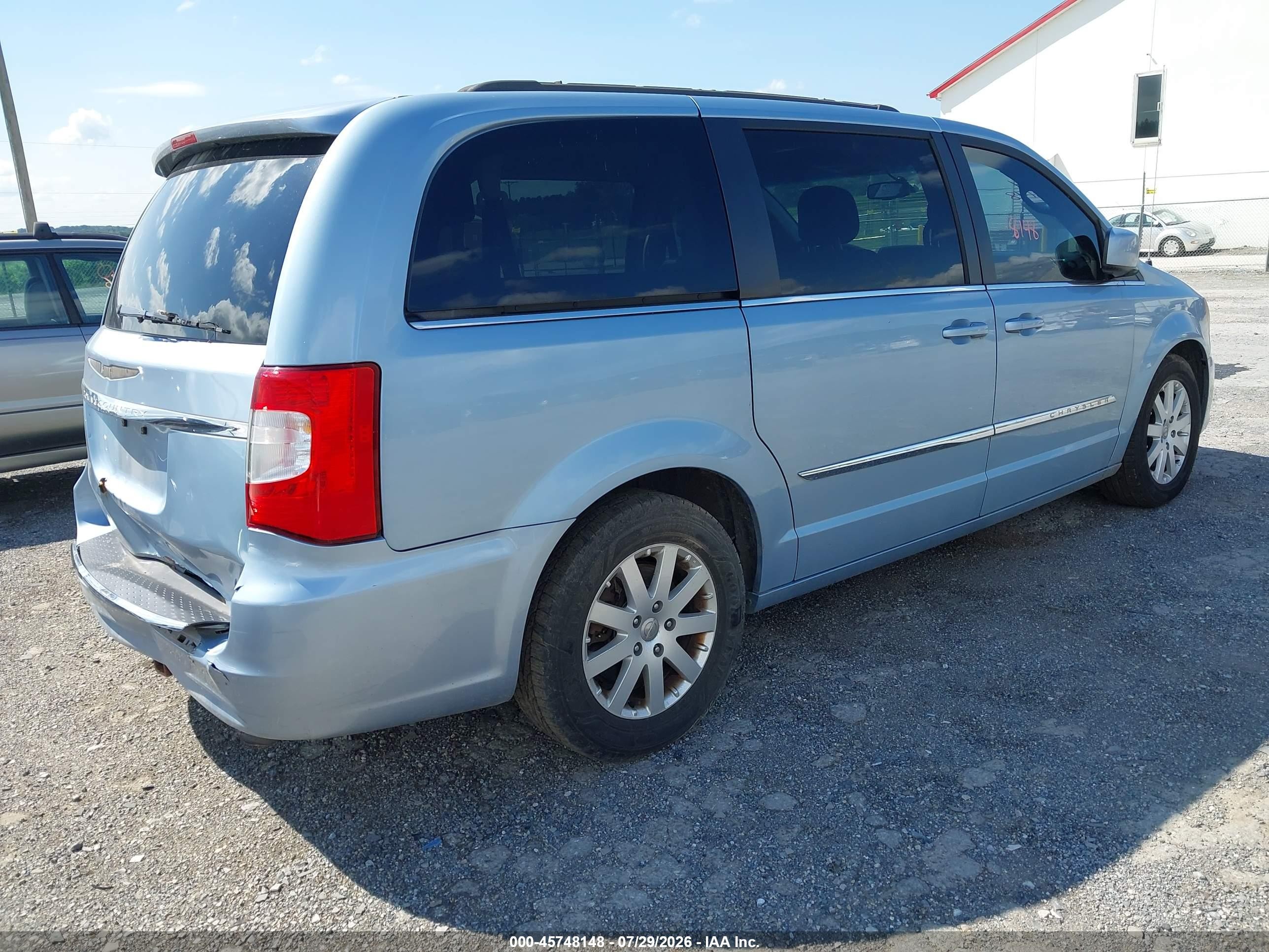 2013 Chrysler Town & Country Touring Light Blue vin: 2C4RC1BG2DR732009