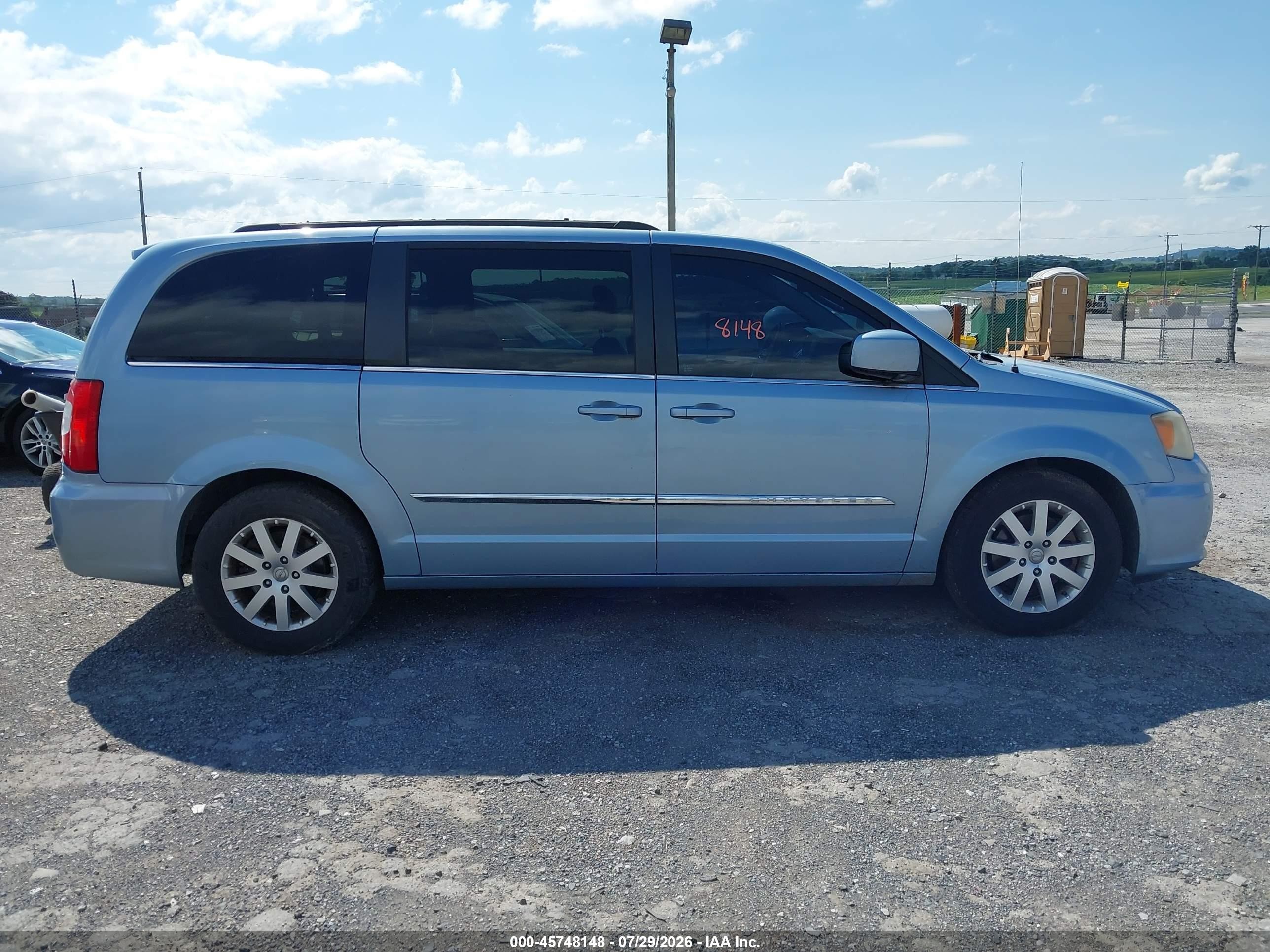 2013 Chrysler Town & Country Touring Light Blue vin: 2C4RC1BG2DR732009