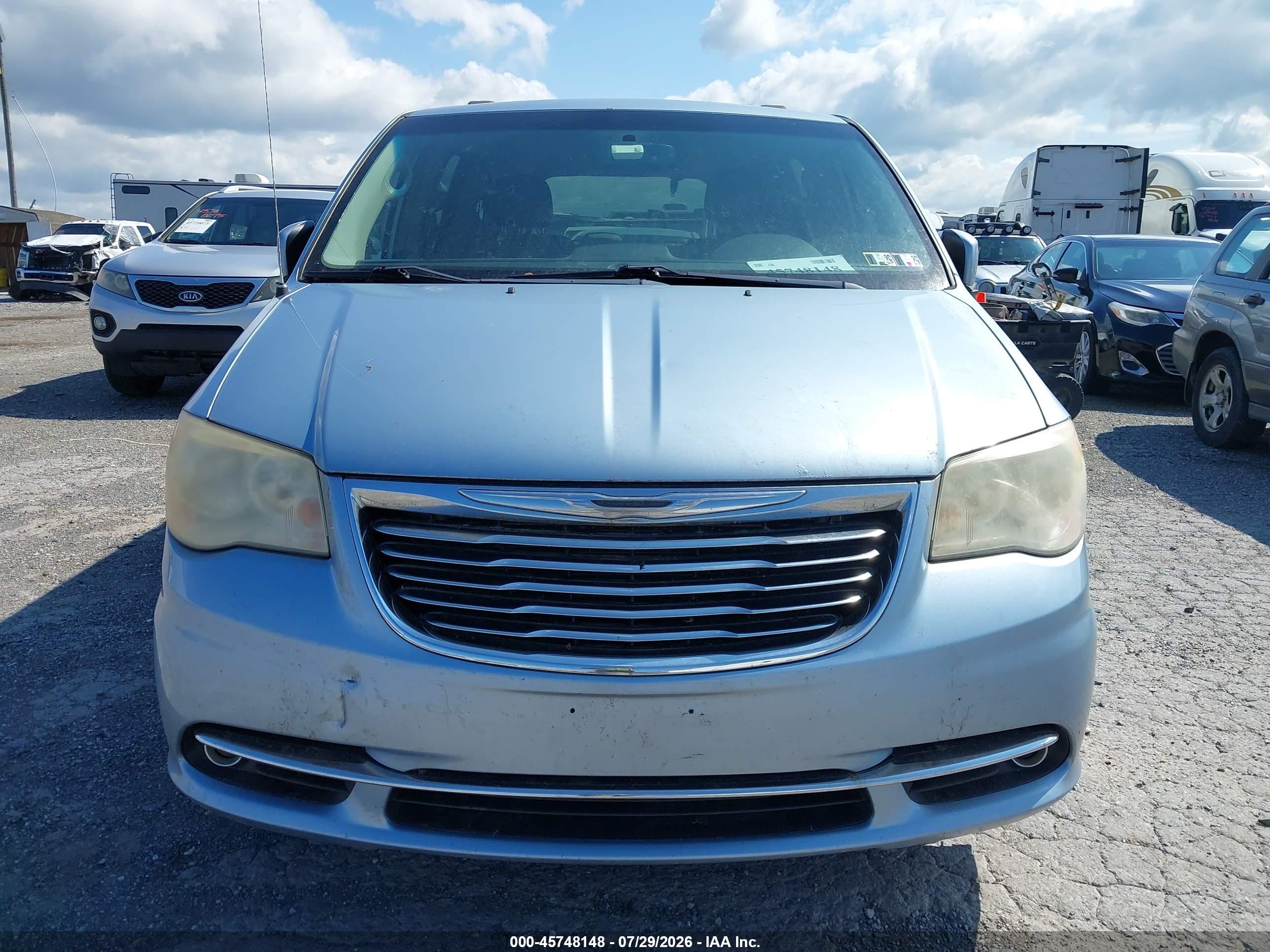 2013 Chrysler Town & Country Touring Light Blue vin: 2C4RC1BG2DR732009