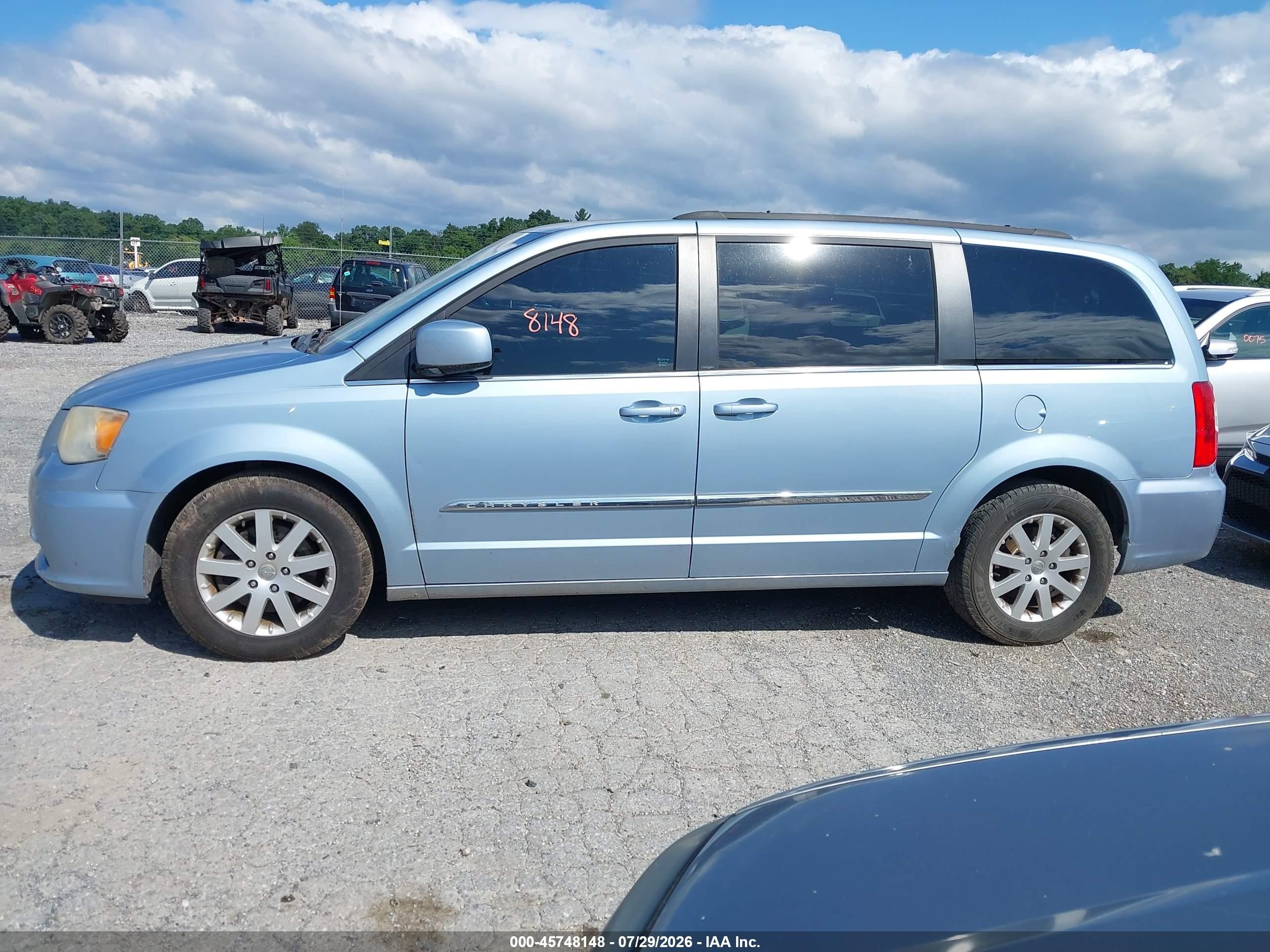 2013 Chrysler Town & Country Touring Light Blue vin: 2C4RC1BG2DR732009