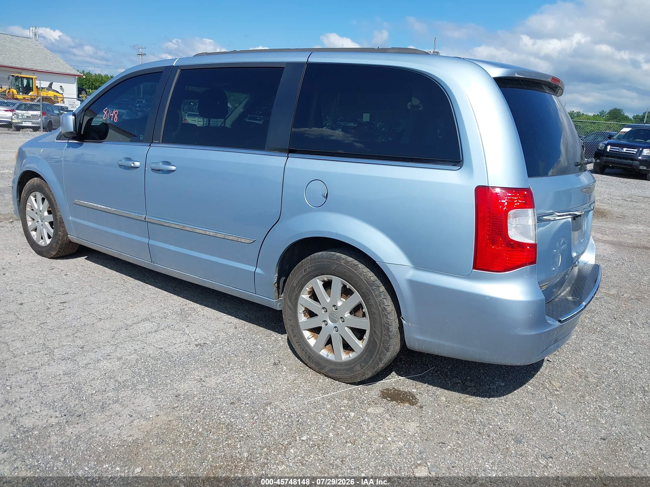 2013 Chrysler Town & Country Touring Light Blue vin: 2C4RC1BG2DR732009