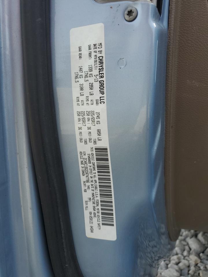 2013 Chrysler Town & Country Touring Синий vin: 2C4RC1BG2DR747786