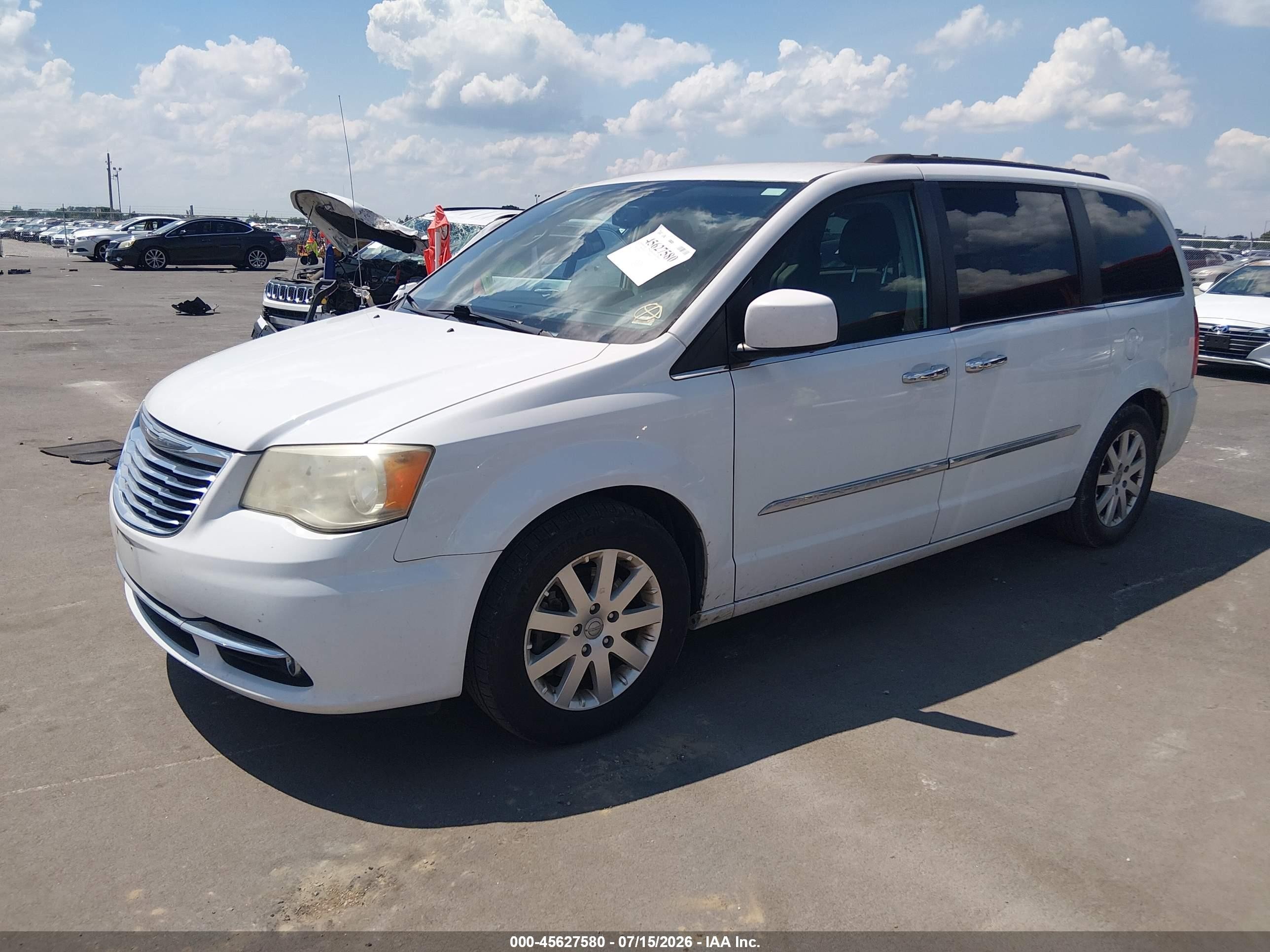 2013 Chrysler Town & Country Touring Белый vin: 2C4RC1BG2DR815147