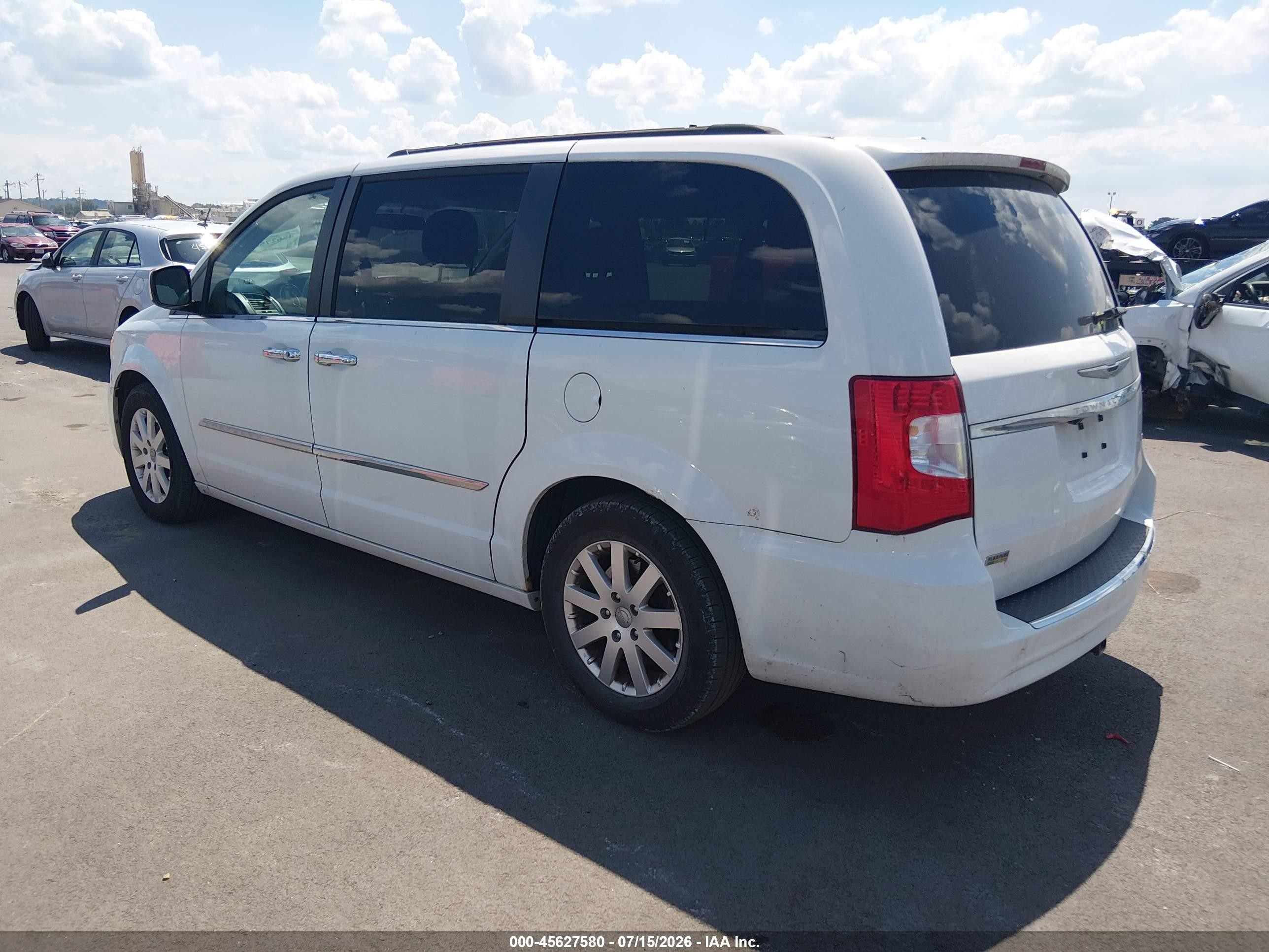 2013 Chrysler Town & Country Touring Белый vin: 2C4RC1BG2DR815147