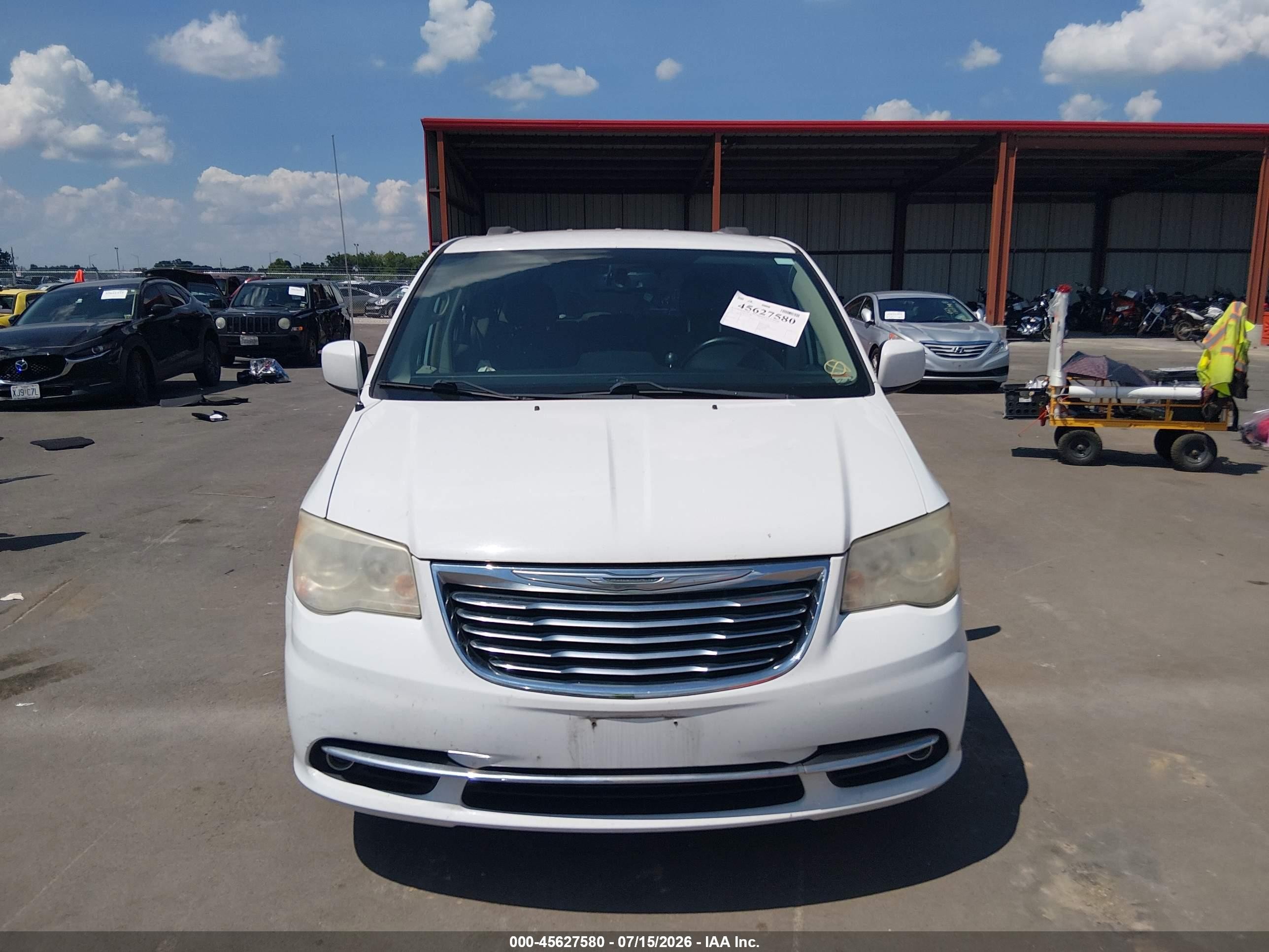 2013 Chrysler Town & Country Touring Белый vin: 2C4RC1BG2DR815147