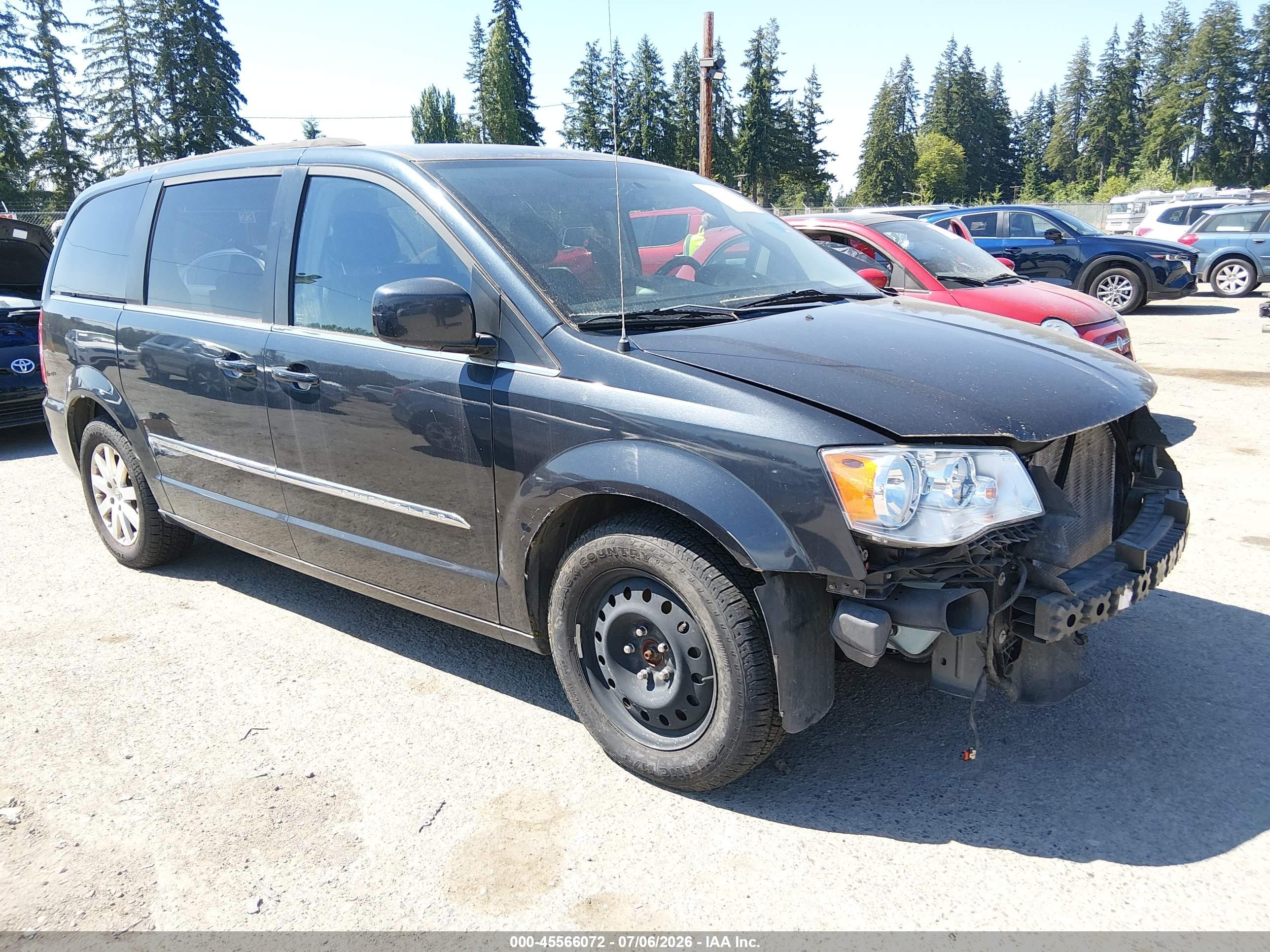 2014 Chrysler Town & Country Touring Черный vin: 2C4RC1BG2ER363430