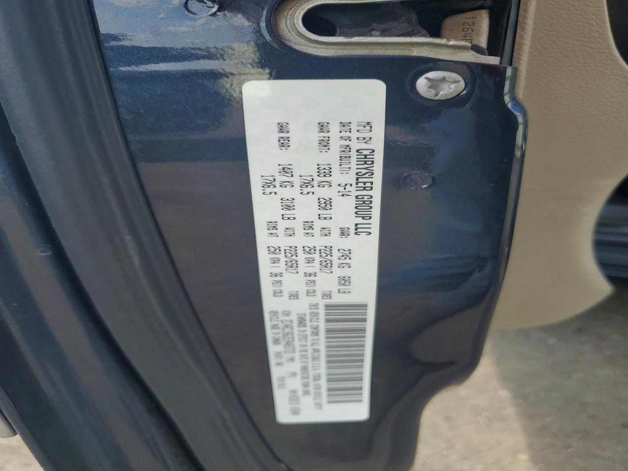 2014 Chrysler Town & Country Touring Black vin: 2C4RC1BG2ER403733
