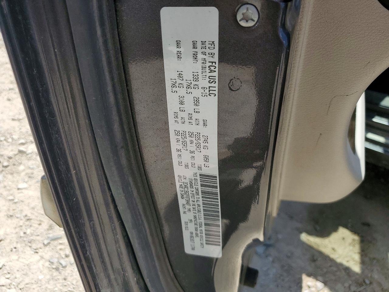 2015 Chrysler Town & Country Touring Charcoal vin: 2C4RC1BG2FR730487