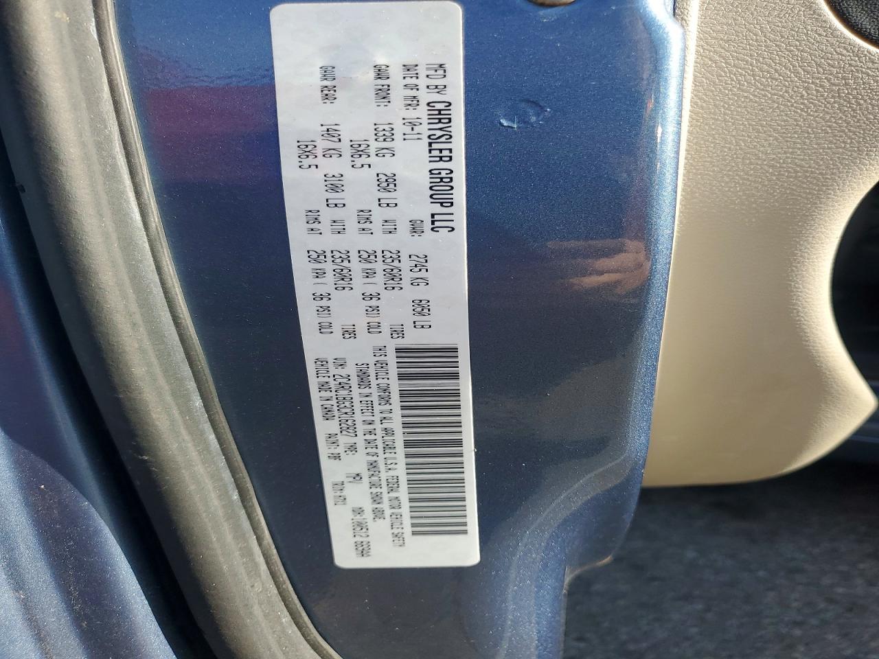 2012 Chrysler Town & Country Touring Blue vin: 2C4RC1BG3CR162827