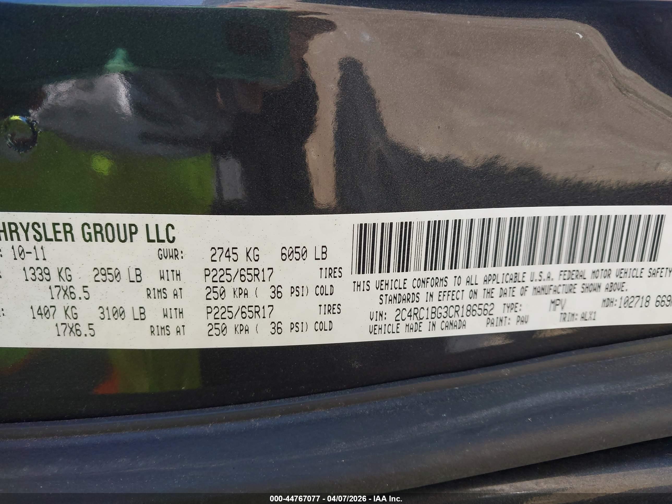 2012 Chrysler Town & Country Touring Gray vin: 2C4RC1BG3CR186562