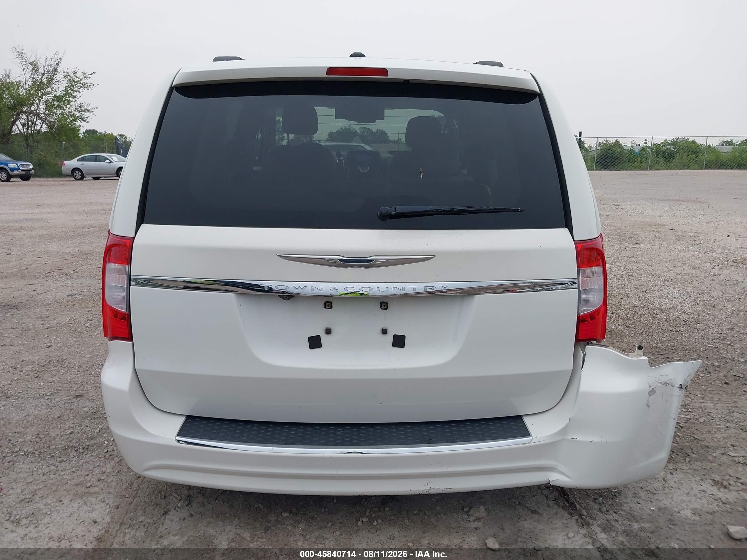 2012 Chrysler Town & Country Touring Белый vin: 2C4RC1BG3CR187873