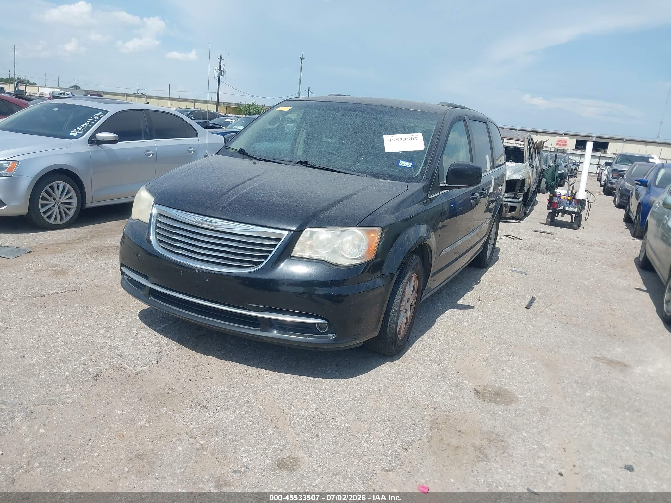 2013 Chrysler Town & Country Touring Black vin: 2C4RC1BG3DR554661