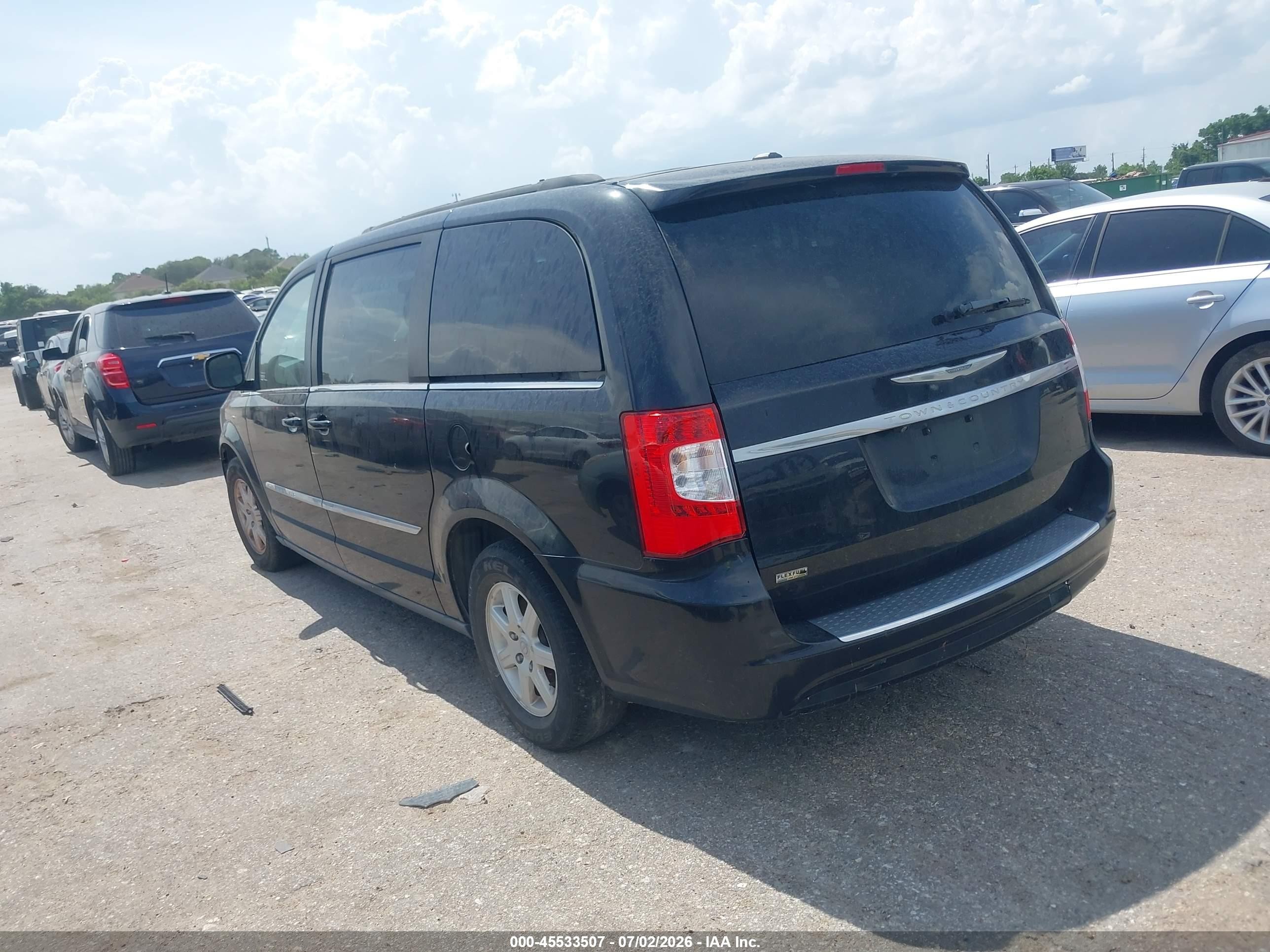 2013 Chrysler Town & Country Touring Black vin: 2C4RC1BG3DR554661