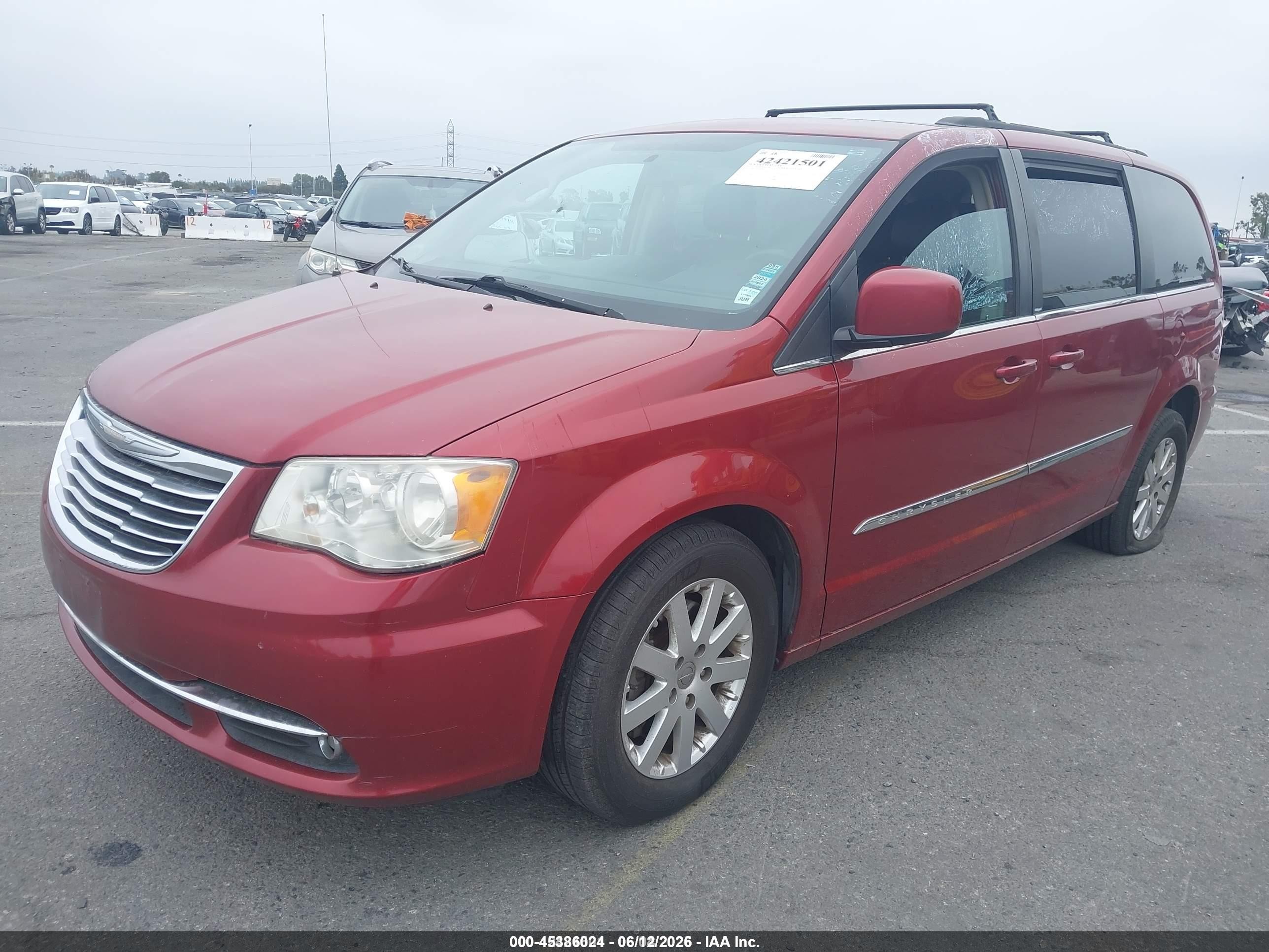 2013 Chrysler Town & Country Touring Красный vin: 2C4RC1BG3DR689722