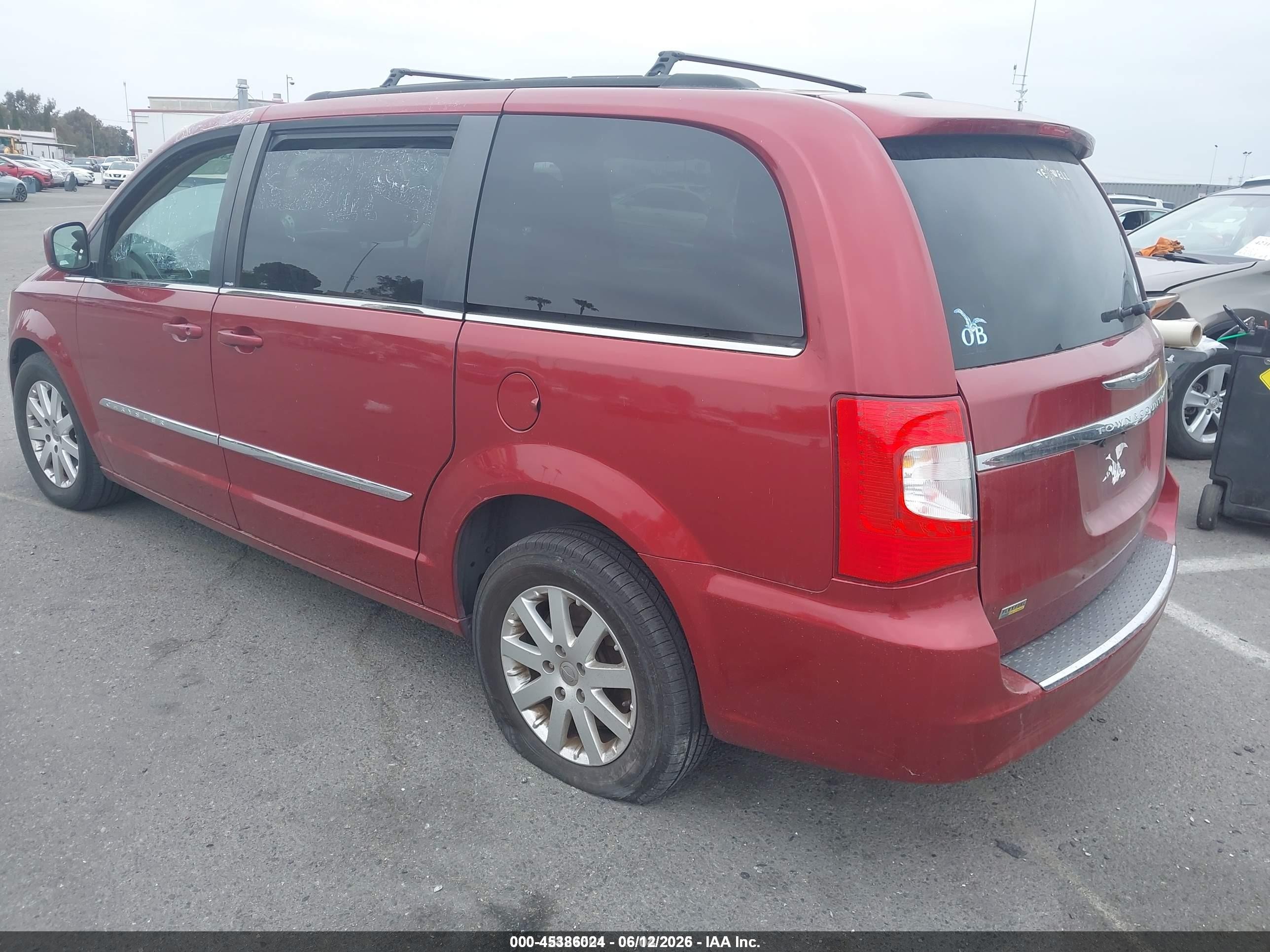 2013 Chrysler Town & Country Touring Красный vin: 2C4RC1BG3DR689722