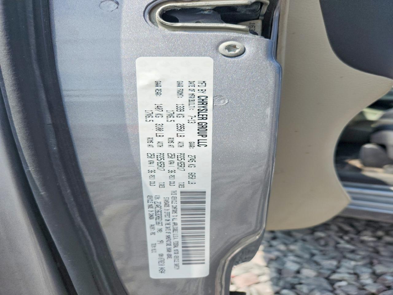 2013 Chrysler Town & Country Touring Серебряный vin: 2C4RC1BG3DR821667