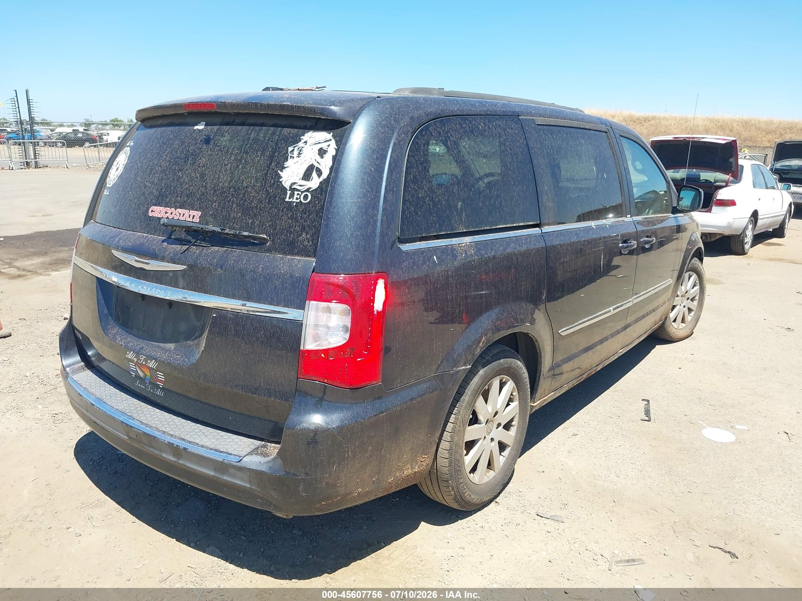 2014 Chrysler Town & Country Touring Blue vin: 2C4RC1BG3ER126624