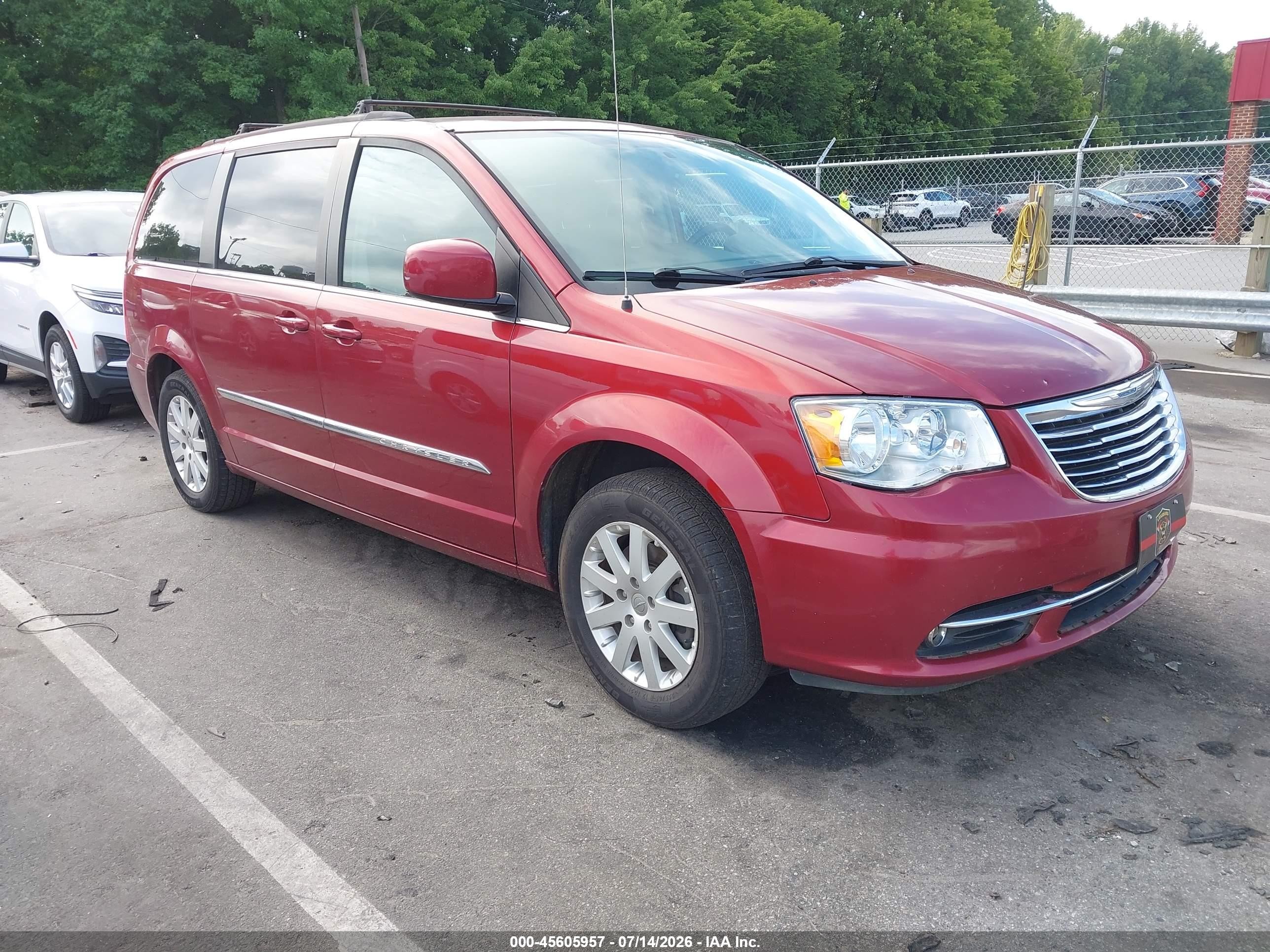 2014 Chrysler Town & Country Touring Бордовый vin: 2C4RC1BG3ER251607