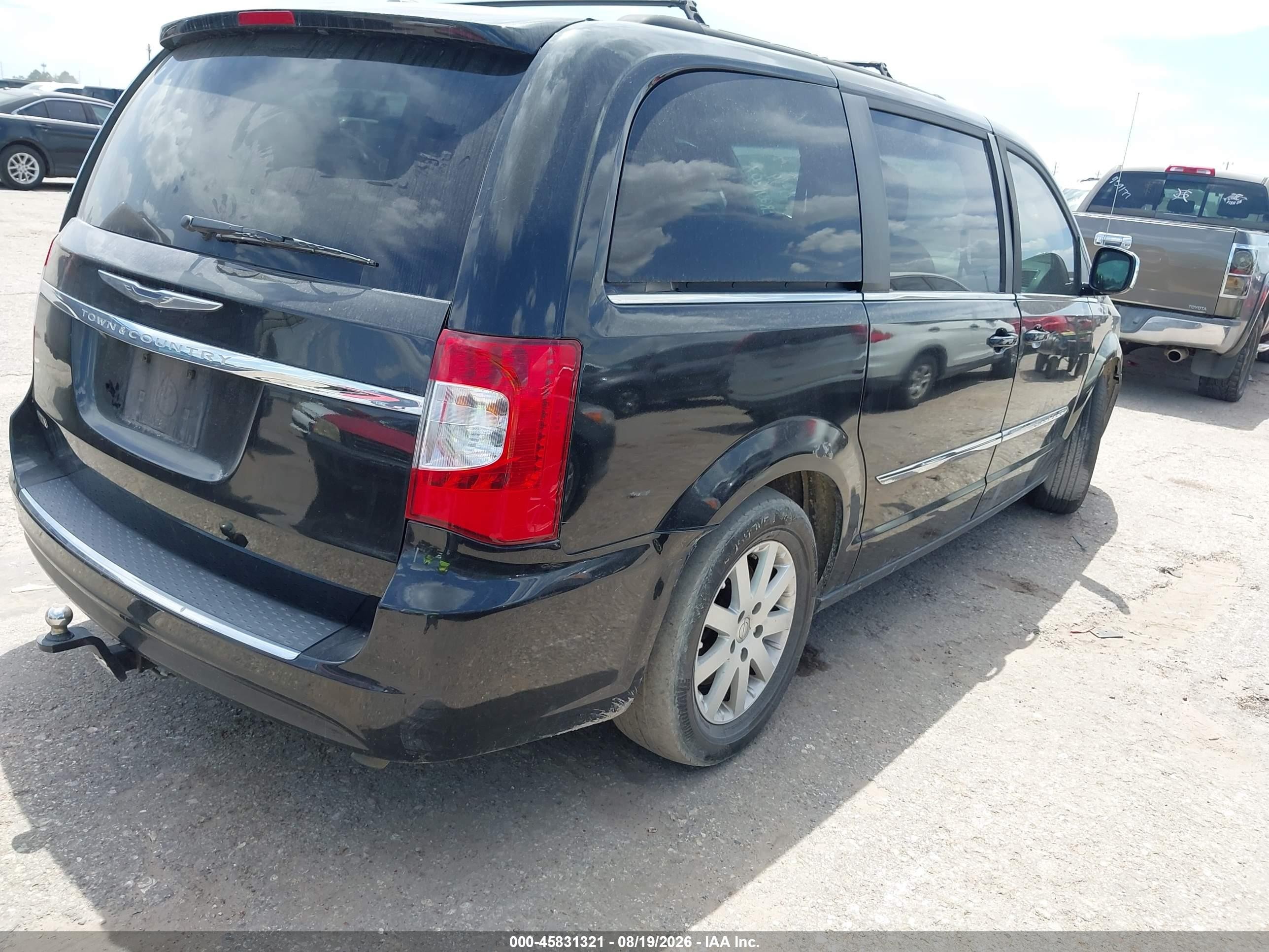 2014 Chrysler Town & Country Touring Black vin: 2C4RC1BG3ER271307