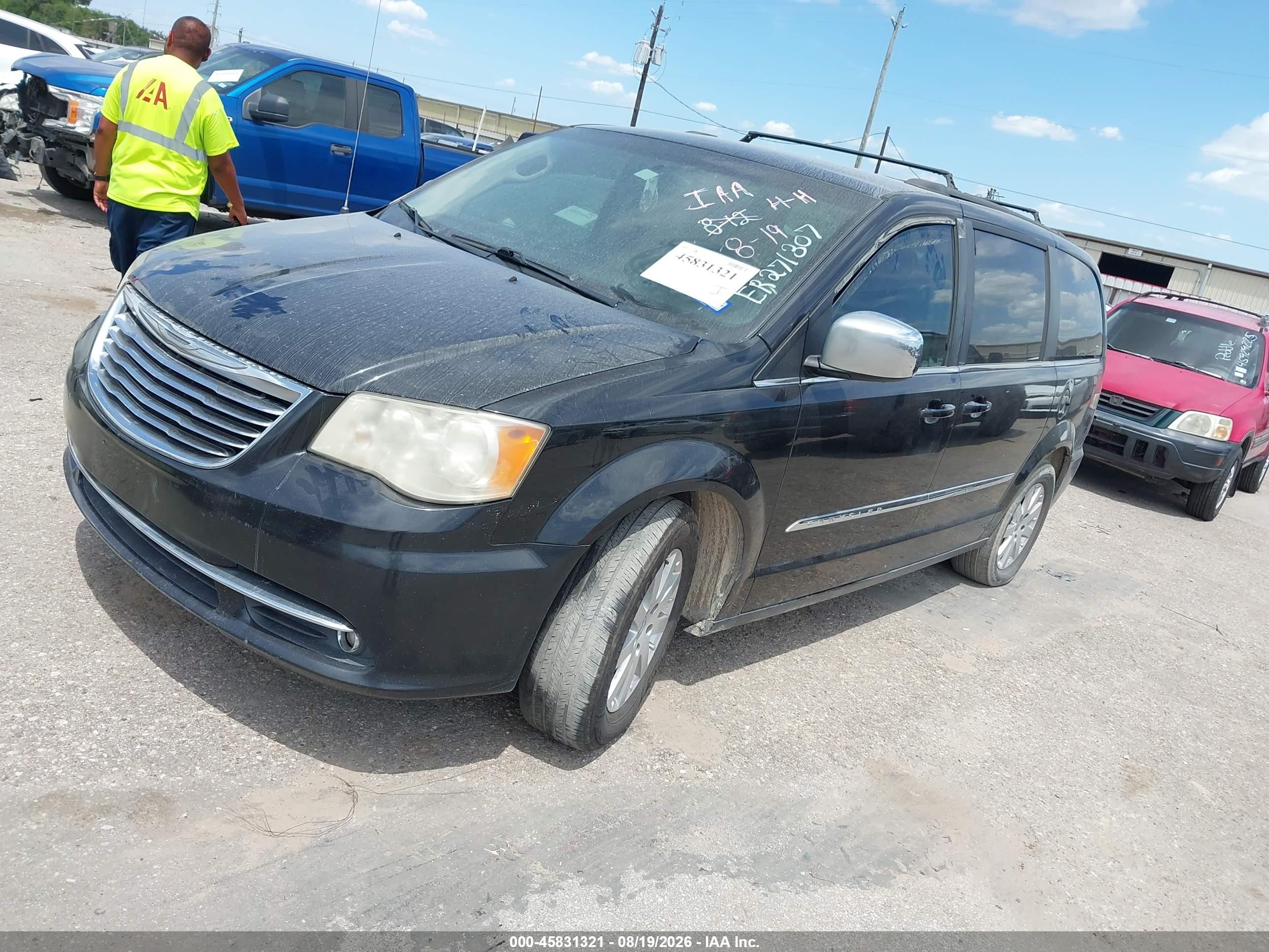 2014 Chrysler Town & Country Touring Black vin: 2C4RC1BG3ER271307