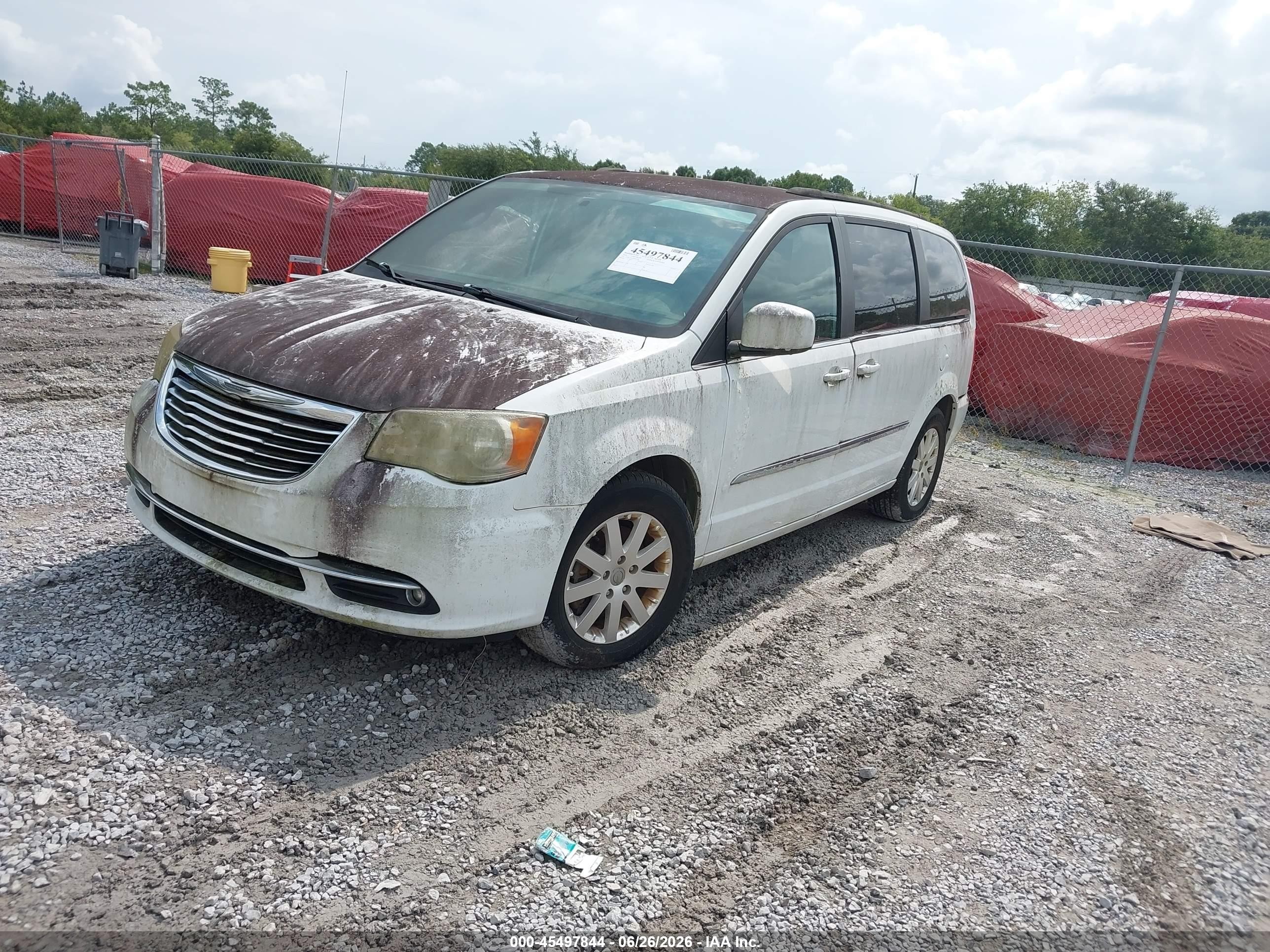 2014 Chrysler Town & Country Touring White vin: 2C4RC1BG3ER317508