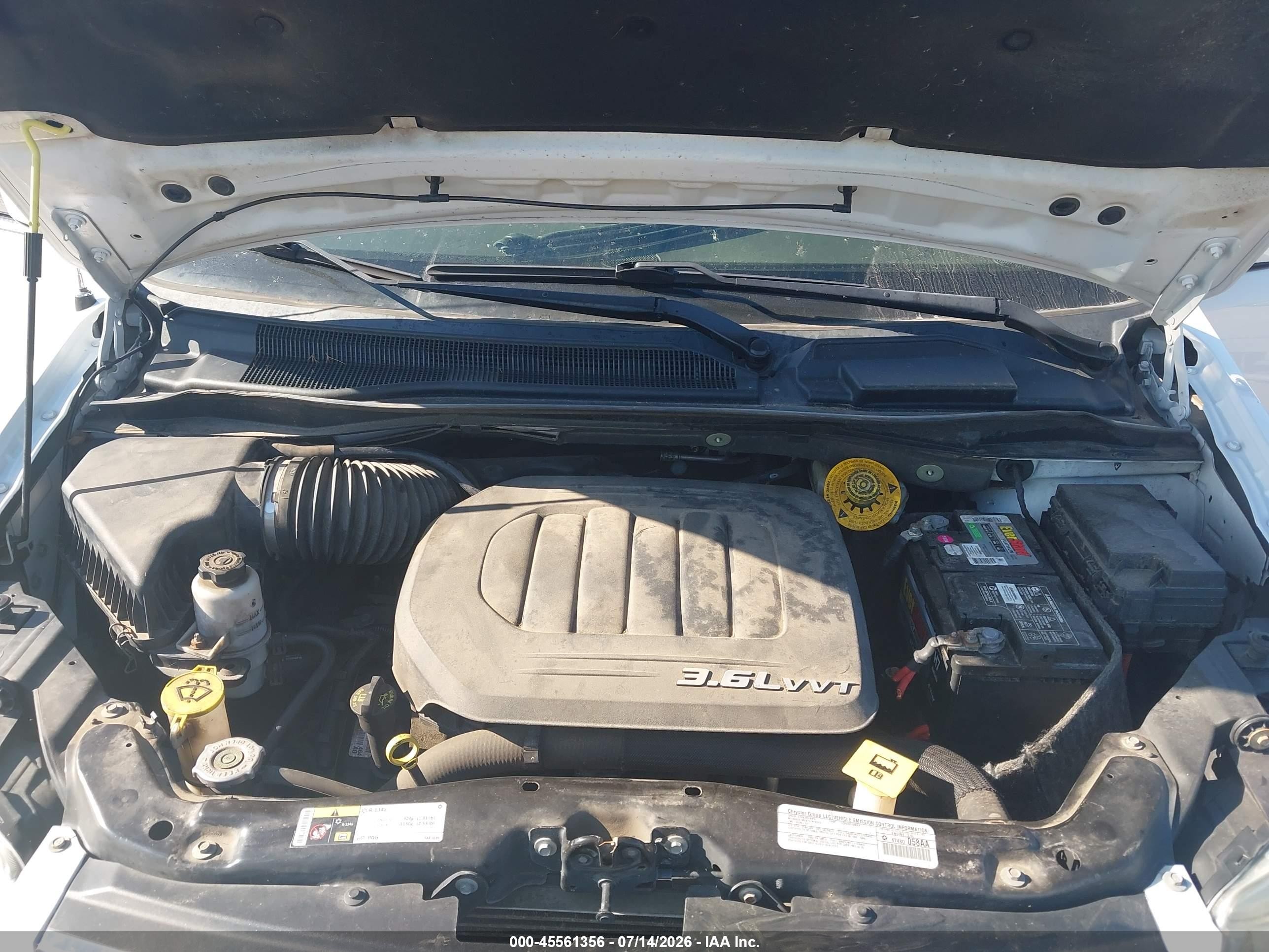 2014 Chrysler Town & Country Touring Белый vin: 2C4RC1BG3ER326130