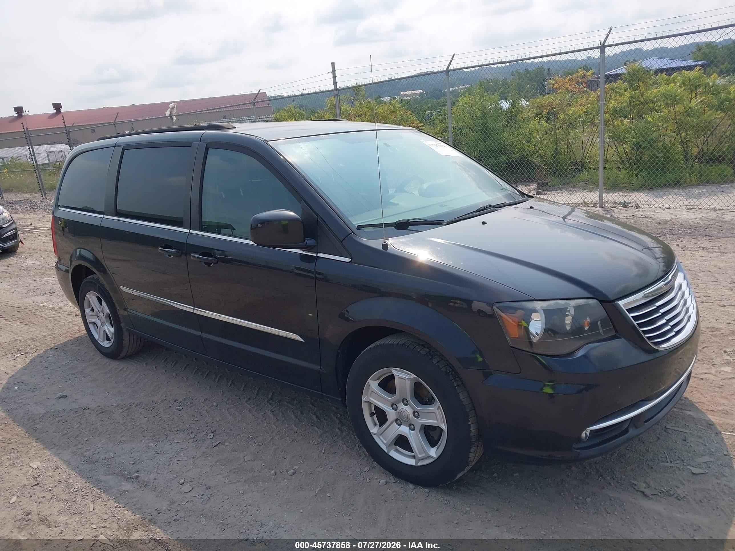 2014 Chrysler Town & Country Touring Black vin: 2C4RC1BG3ER408648