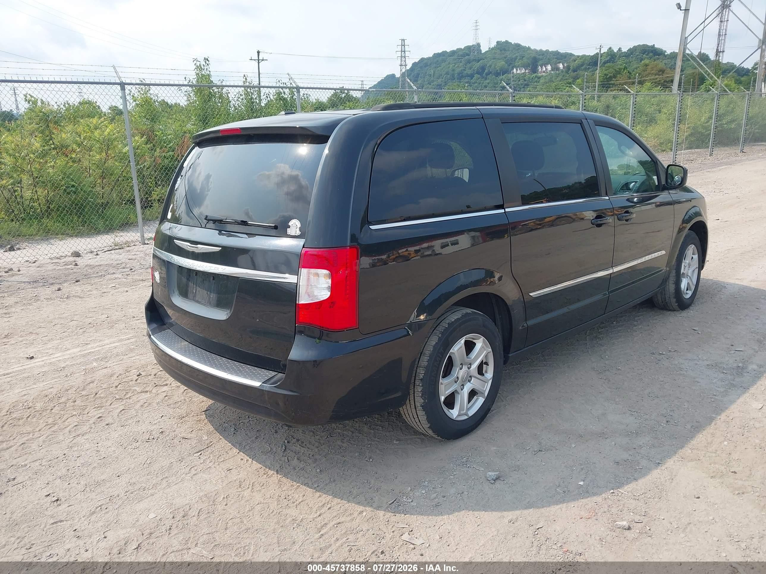 2014 Chrysler Town & Country Touring Black vin: 2C4RC1BG3ER408648