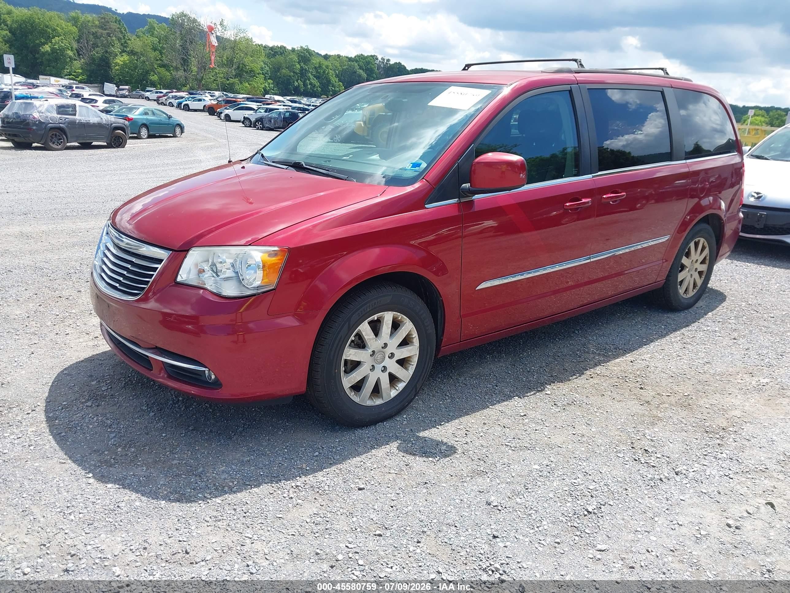2015 Chrysler Town & Country Touring Красный vin: 2C4RC1BG3FR588280