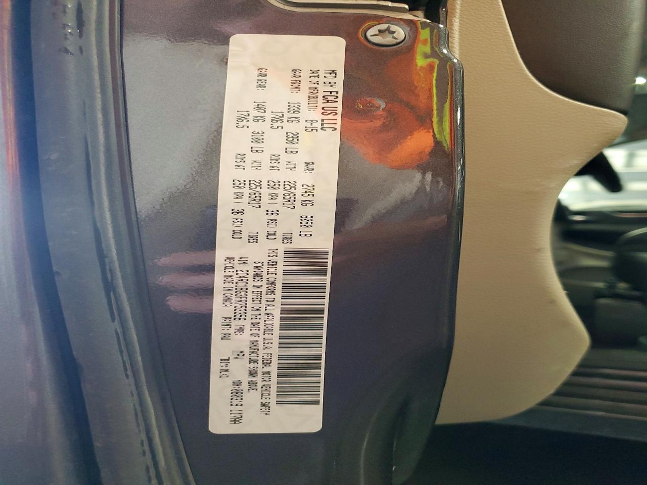 2015 Chrysler Town & Country Touring Charcoal vin: 2C4RC1BG3FR753356