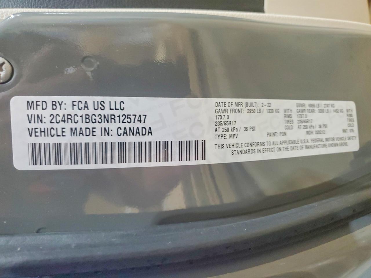 2022 Chrysler Pacifica Touring L Gray vin: 2C4RC1BG3NR125747