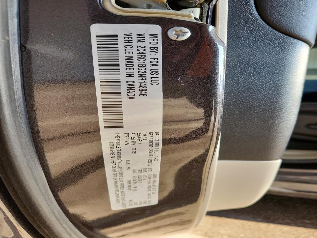 2022 Chrysler Pacifica Touring L Серый vin: 2C4RC1BG3NR148946