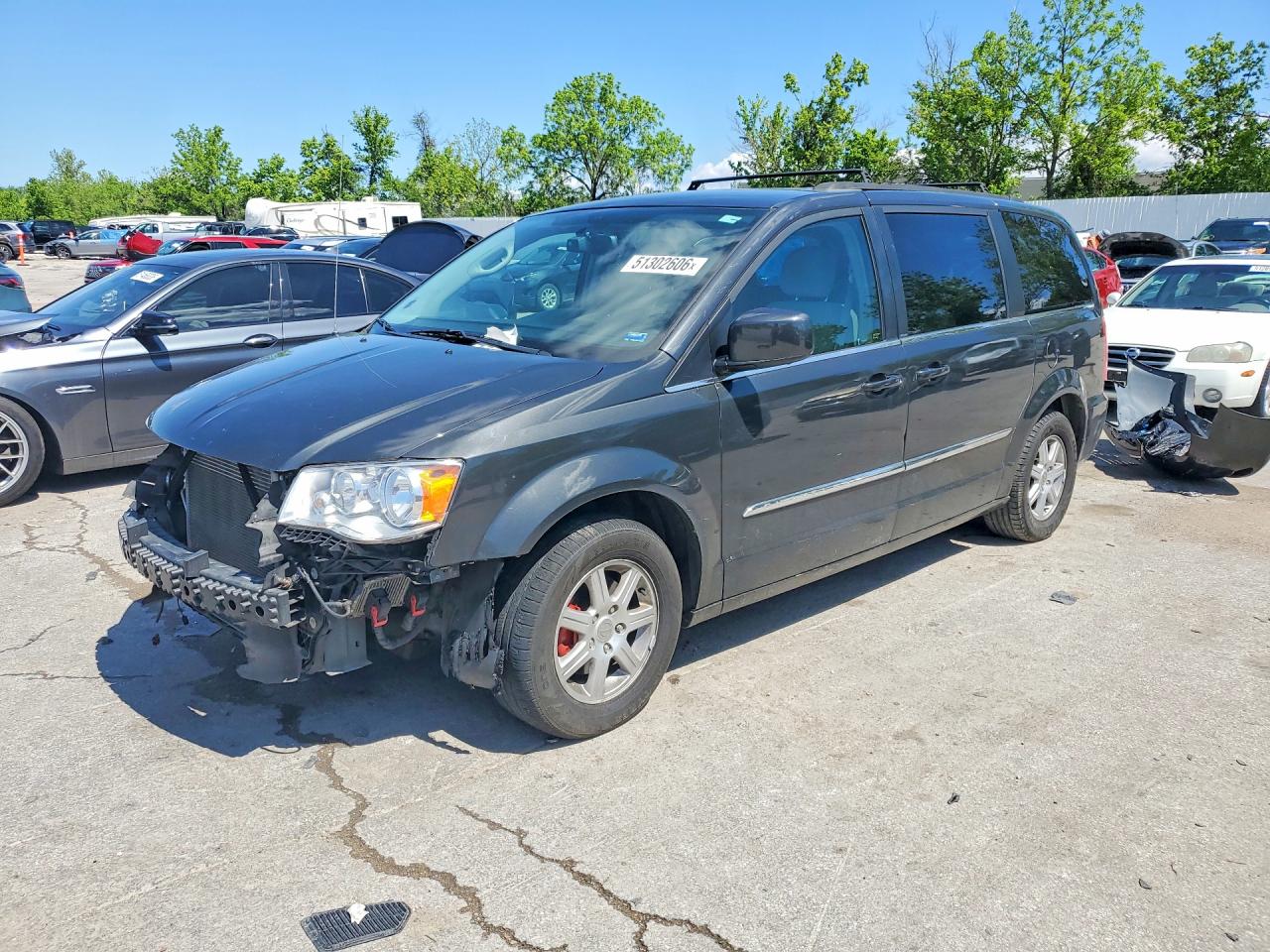 2012 Chrysler Town & Country Touring Серый vin: 2C4RC1BG4CR159189