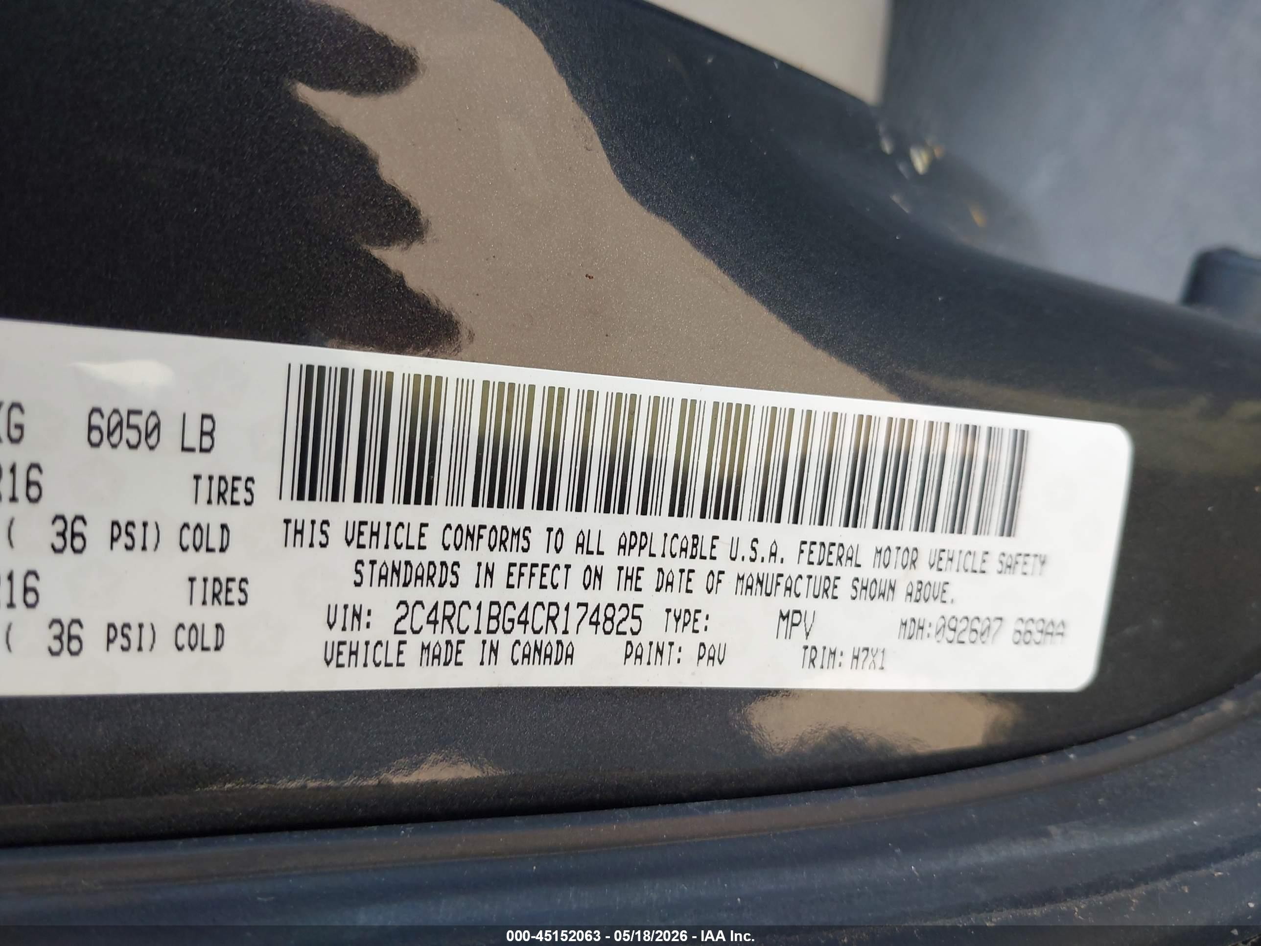 2012 Chrysler Town & Country Touring Gray vin: 2C4RC1BG4CR174825
