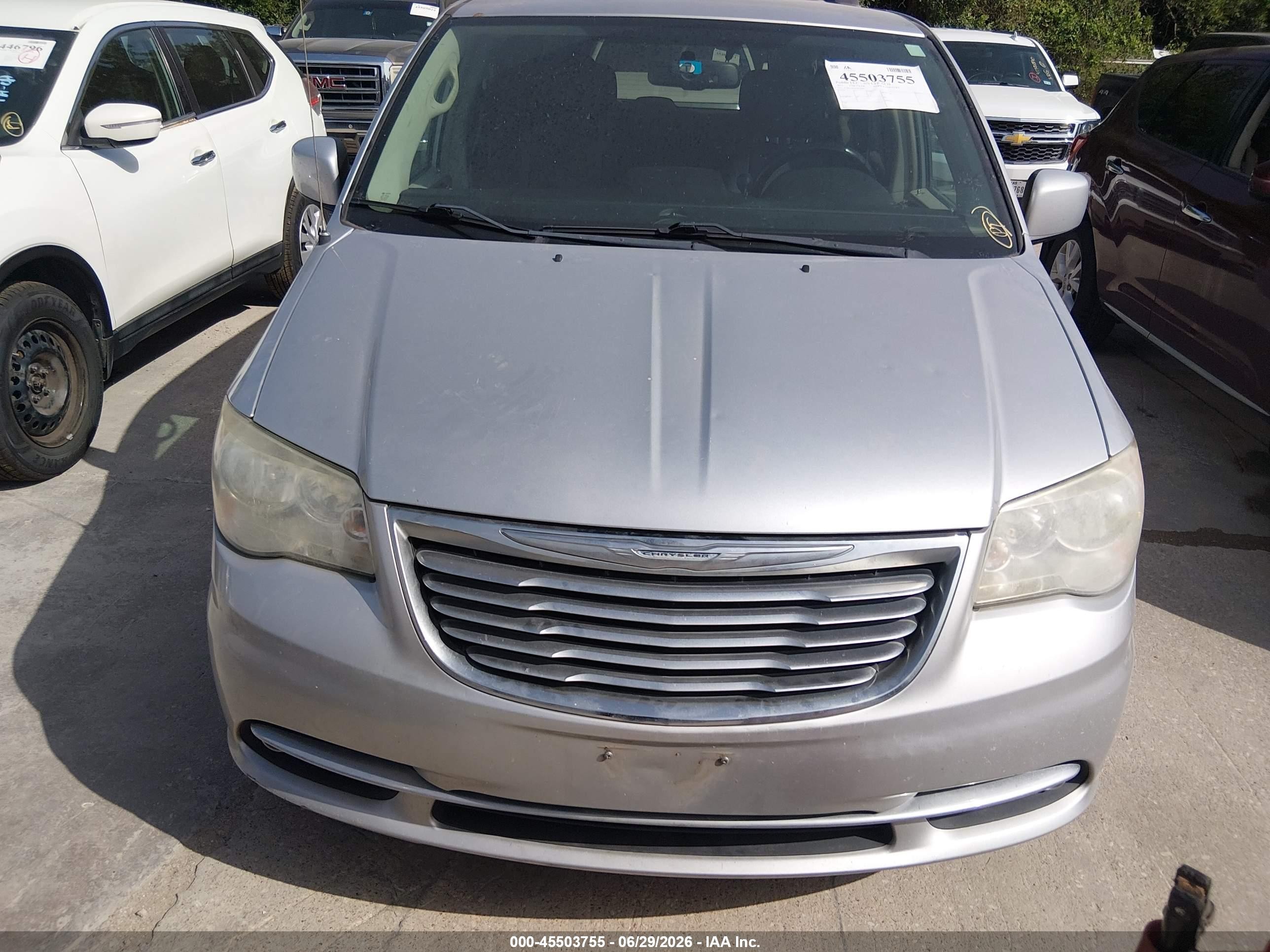 2012 Chrysler Town & Country Touring Серебряный vin: 2C4RC1BG4CR226891