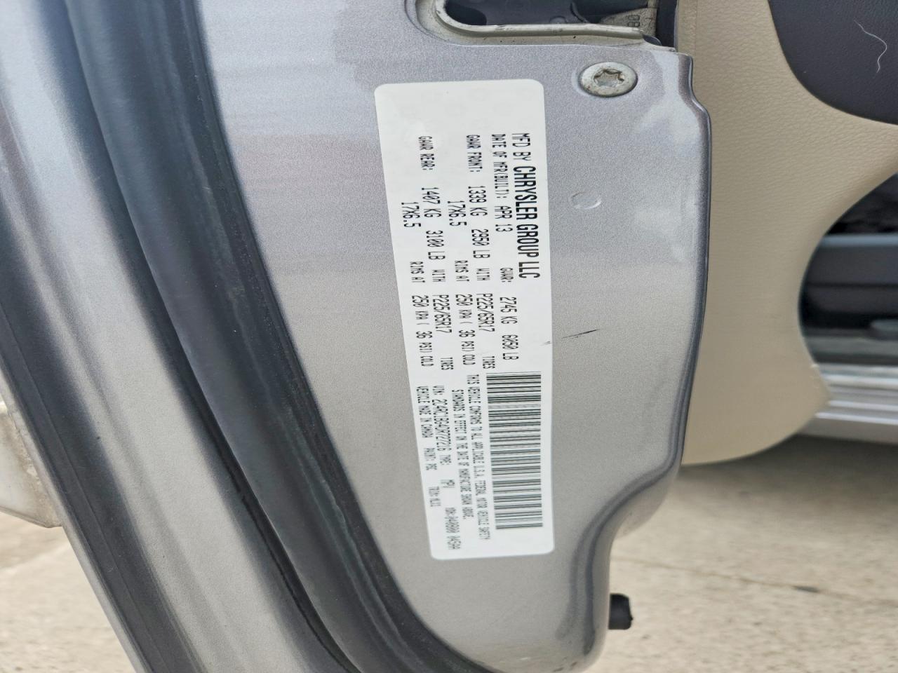 2013 Chrysler Town & Country Touring Silver vin: 2C4RC1BG4DR727216