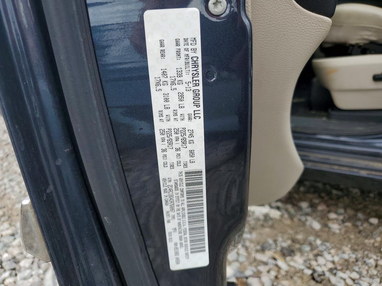 2013 Chrysler Town & Country Touring Blue vin: 2C4RC1BG4DR768087