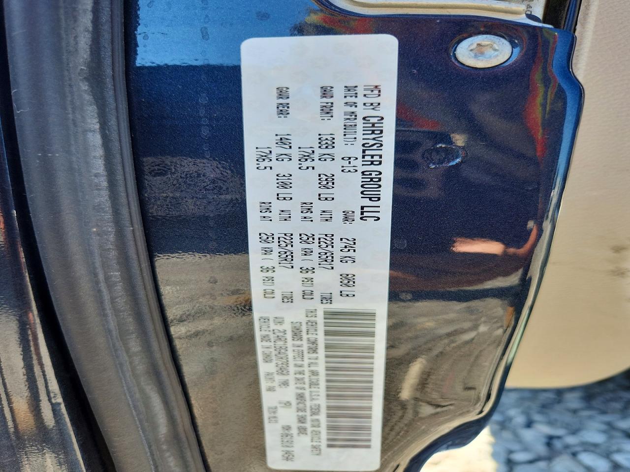2013 Chrysler Town & Country Touring Blue vin: 2C4RC1BG4DR793460