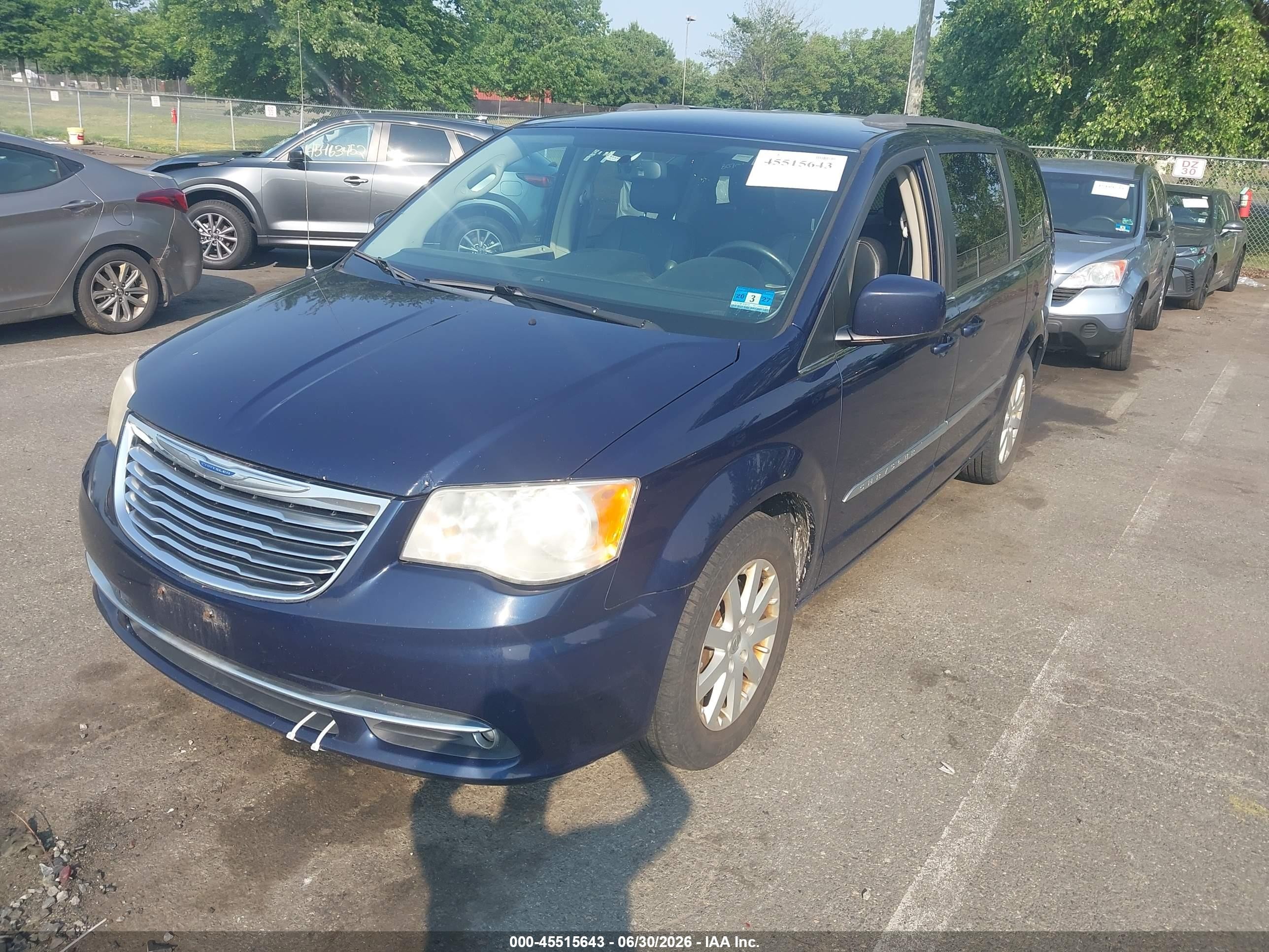 2014 Chrysler Town & Country Touring Blue vin: 2C4RC1BG4ER228711
