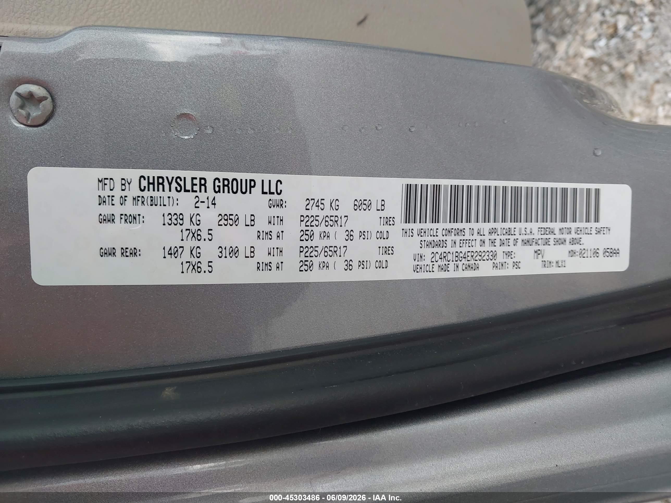 2014 Chrysler Town & Country Touring Red vin: 2C4RC1BG4ER292330