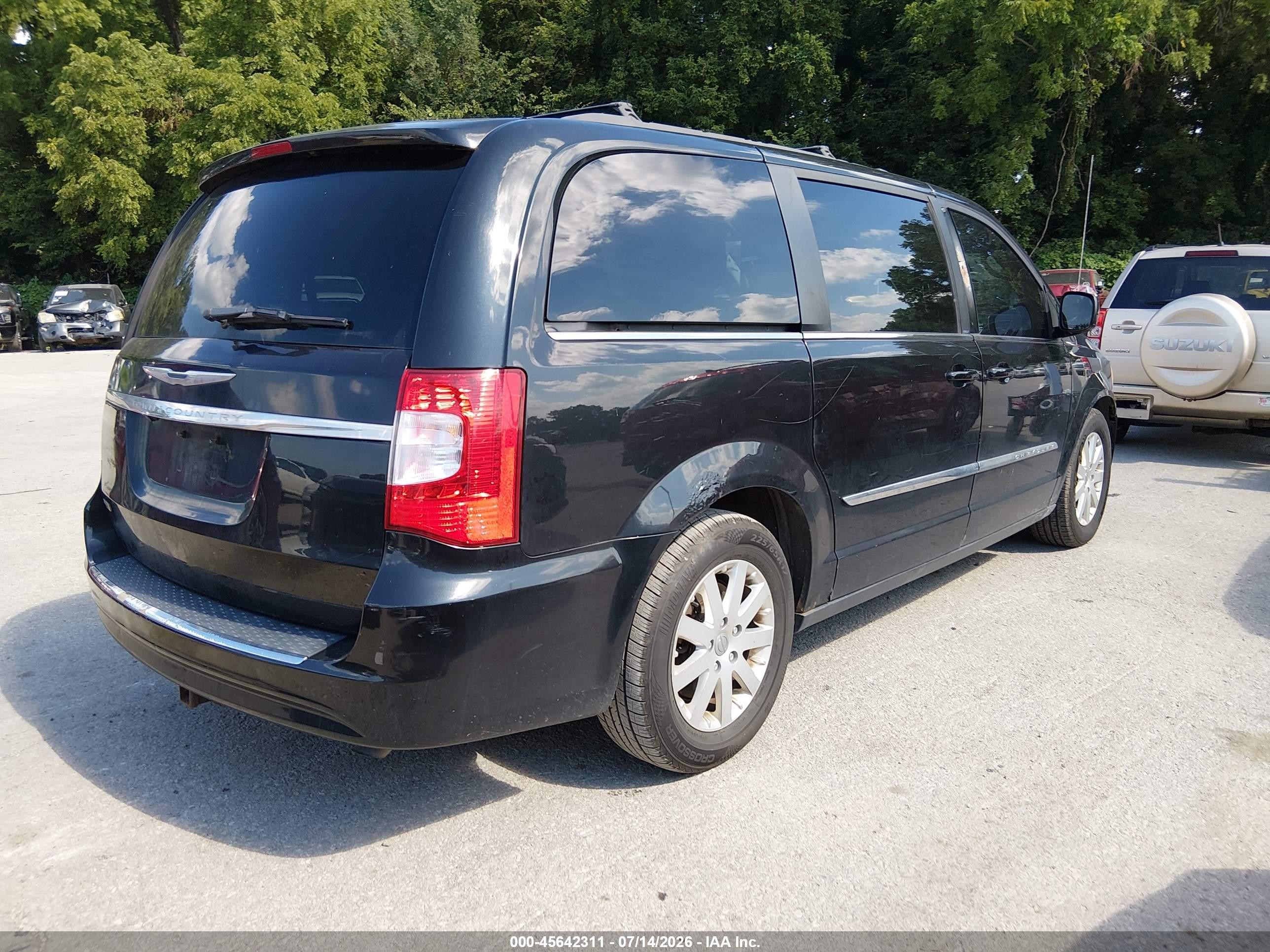2014 Chrysler Town & Country Touring Black vin: 2C4RC1BG4ER293672