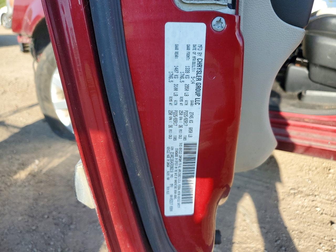 2014 Chrysler Town & Country Touring Red vin: 2C4RC1BG4ER396218