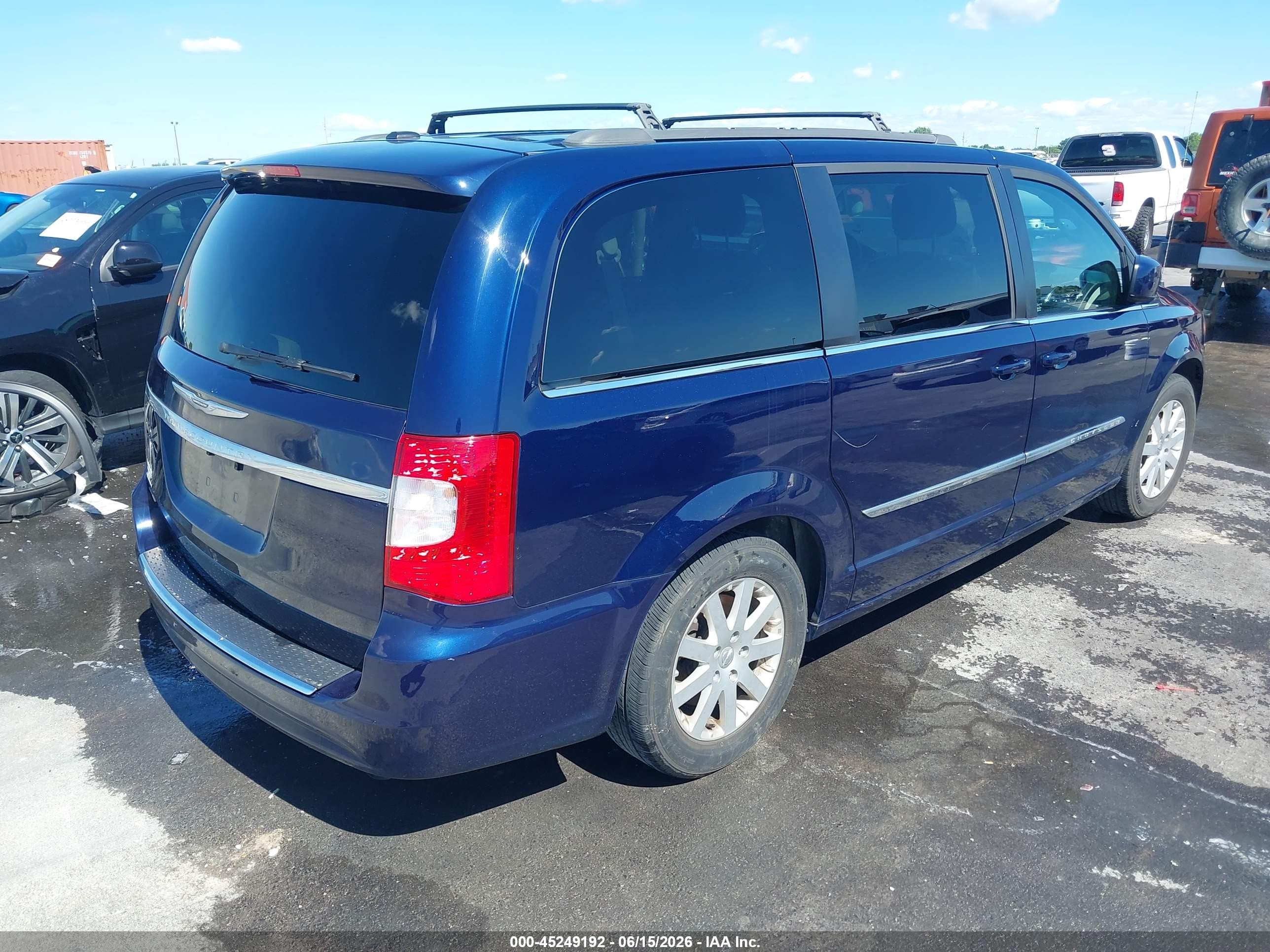 2014 Chrysler Town & Country Touring Синий vin: 2C4RC1BG4ER398244
