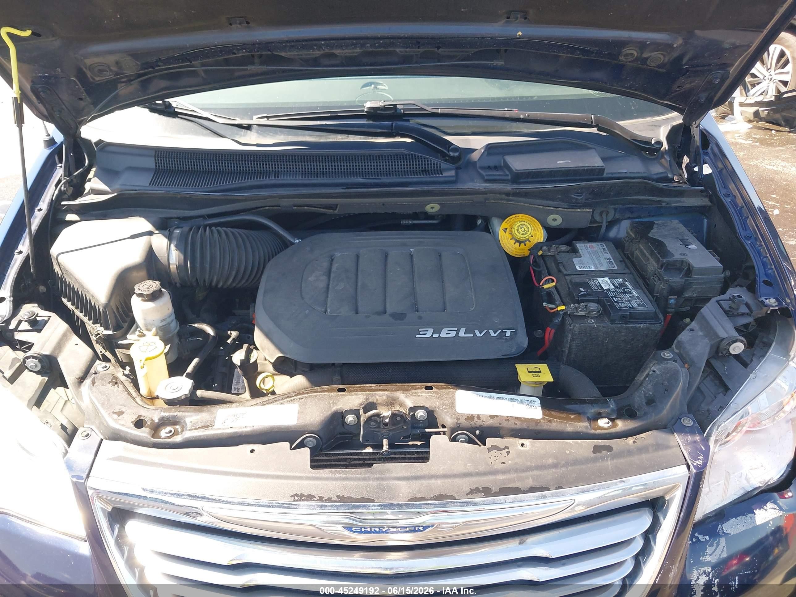 2014 Chrysler Town & Country Touring Синий vin: 2C4RC1BG4ER398244