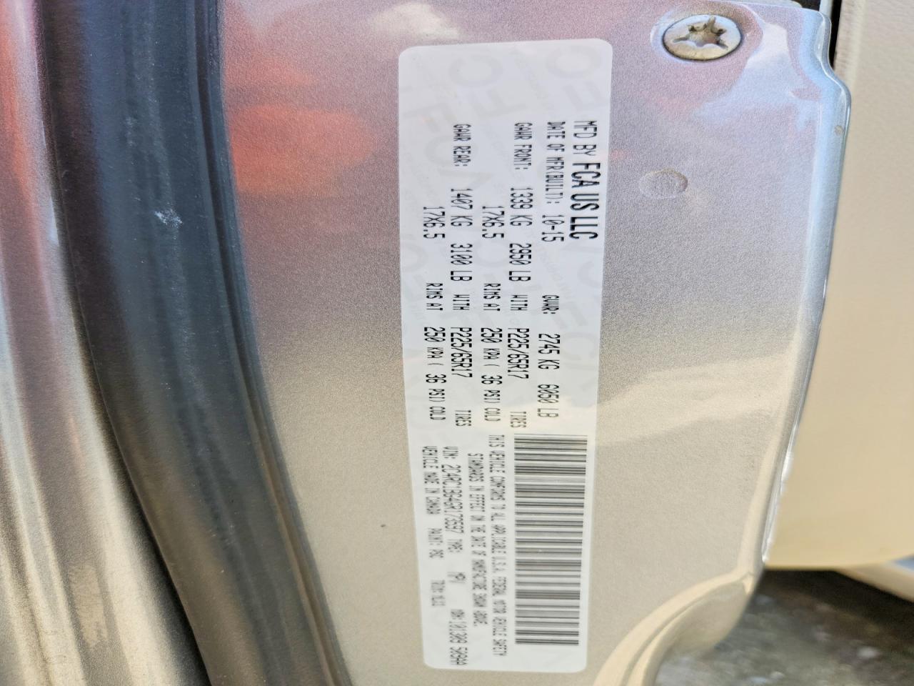 2016 Chrysler Town & Country Touring Silver vin: 2C4RC1BG4GR173597