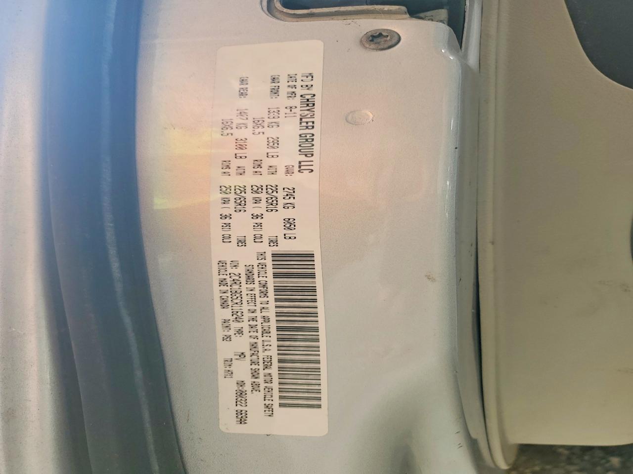 2012 Chrysler Town & Country Touring Gray vin: 2C4RC1BG5CR116240