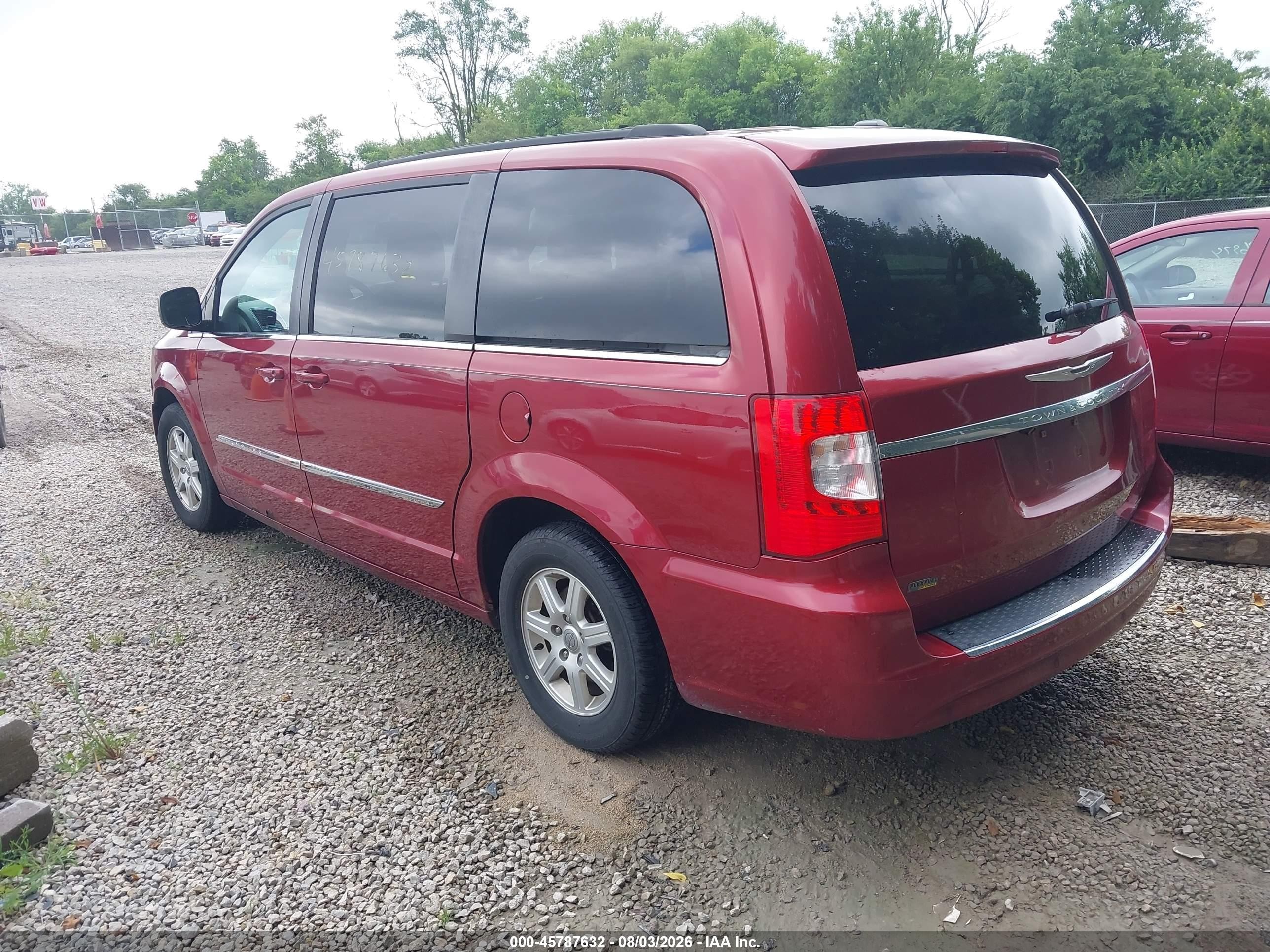 2012 Chrysler Town & Country Touring Maroon vin: 2C4RC1BG5CR150209