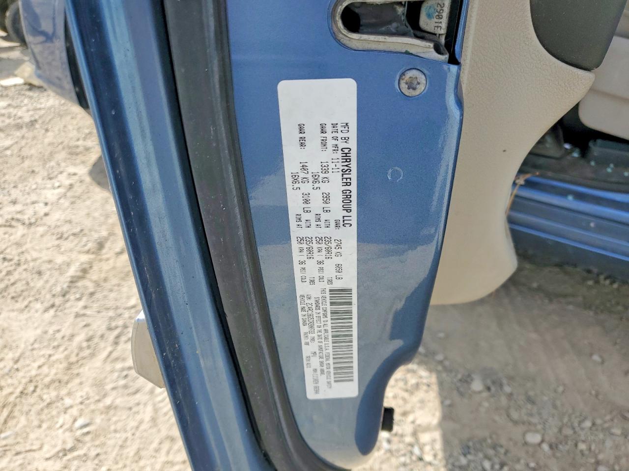2012 Chrysler Town & Country Touring Синий vin: 2C4RC1BG5CR200722