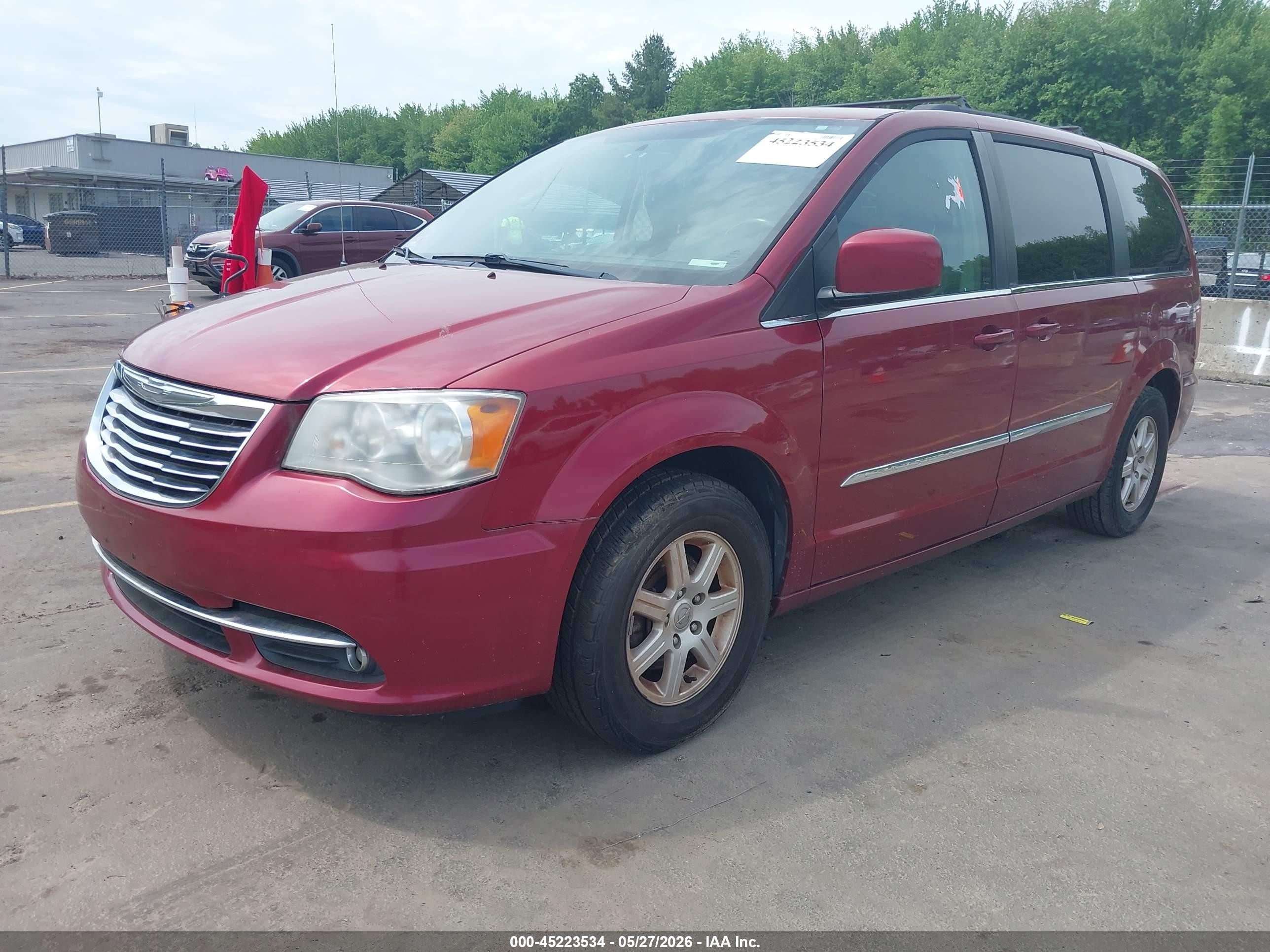 2012 Chrysler Town & Country Touring Красный vin: 2C4RC1BG5CR339118