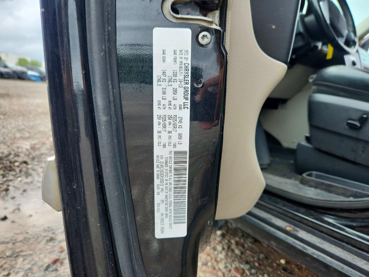 2014 Chrysler Town & Country Touring Черный vin: 2C4RC1BG5ER169619